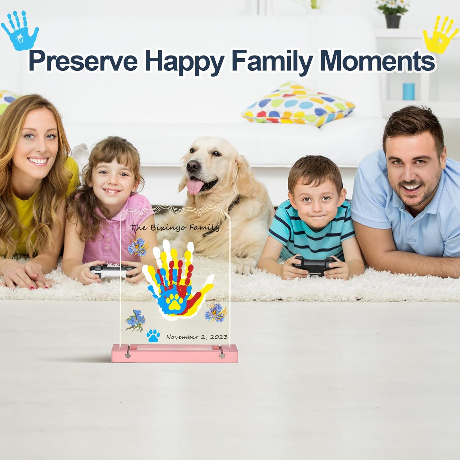 Family Handprint Kit with Light Pink