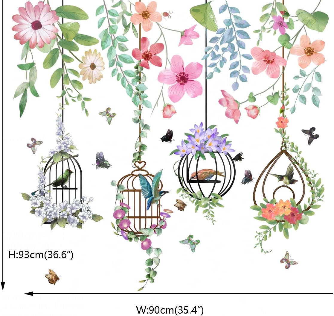 Runtoo Butterfly Flower Wall Sticker Decor