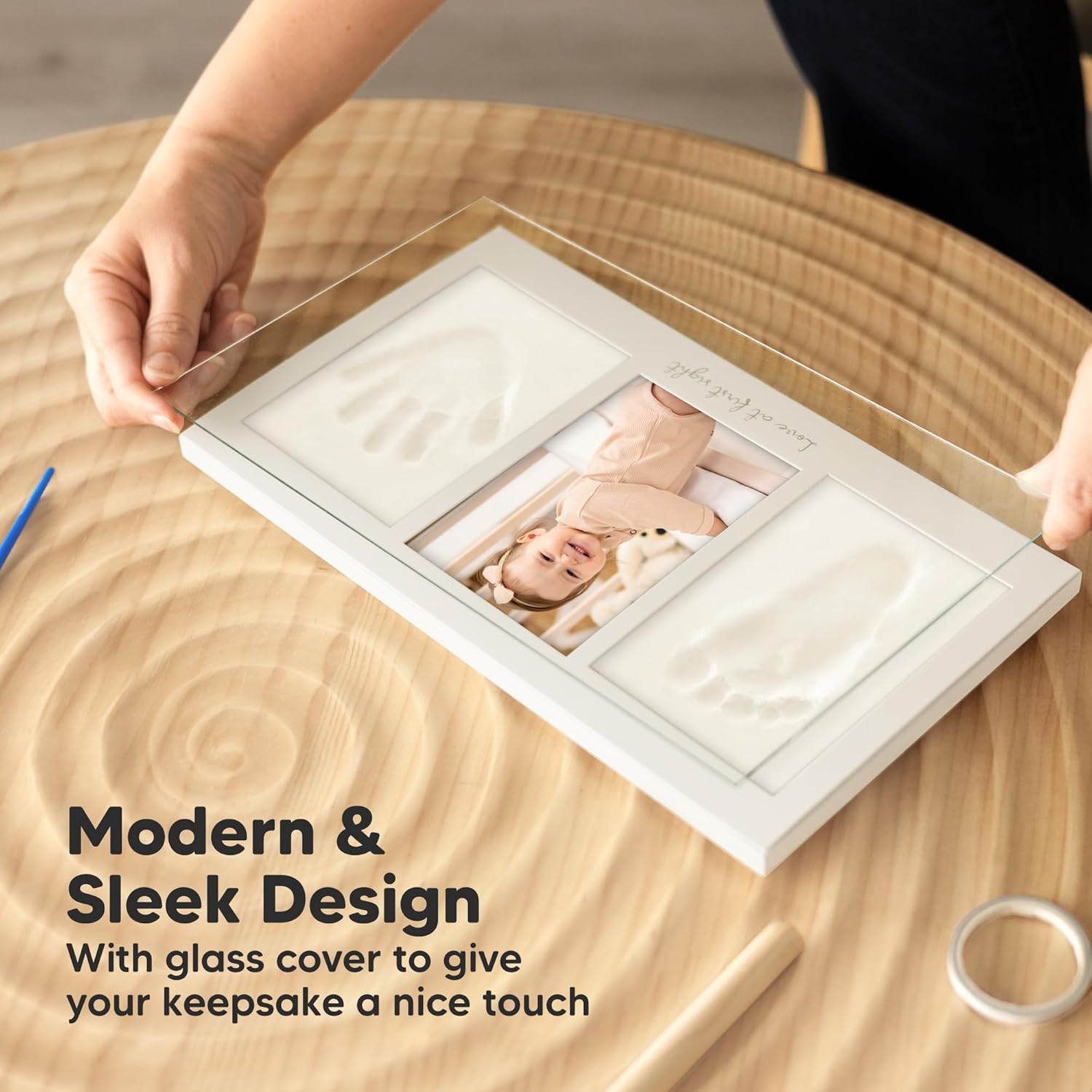 KeaBabies Baby Hand and Footprint Kit with Frame