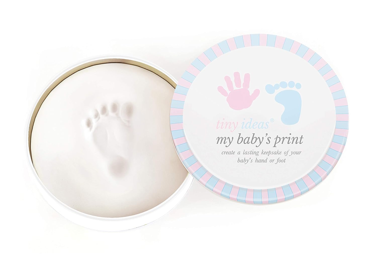 Tiny Ideas Handprint Footprint Keepsake with Storage Tin