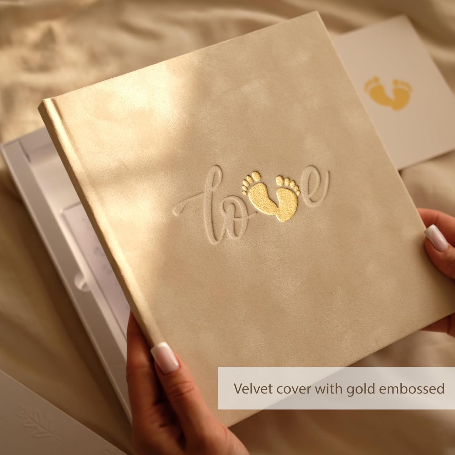 Baby Memory Book for New Parents - Keepsake Scrapbook with Stickers and Photo Album