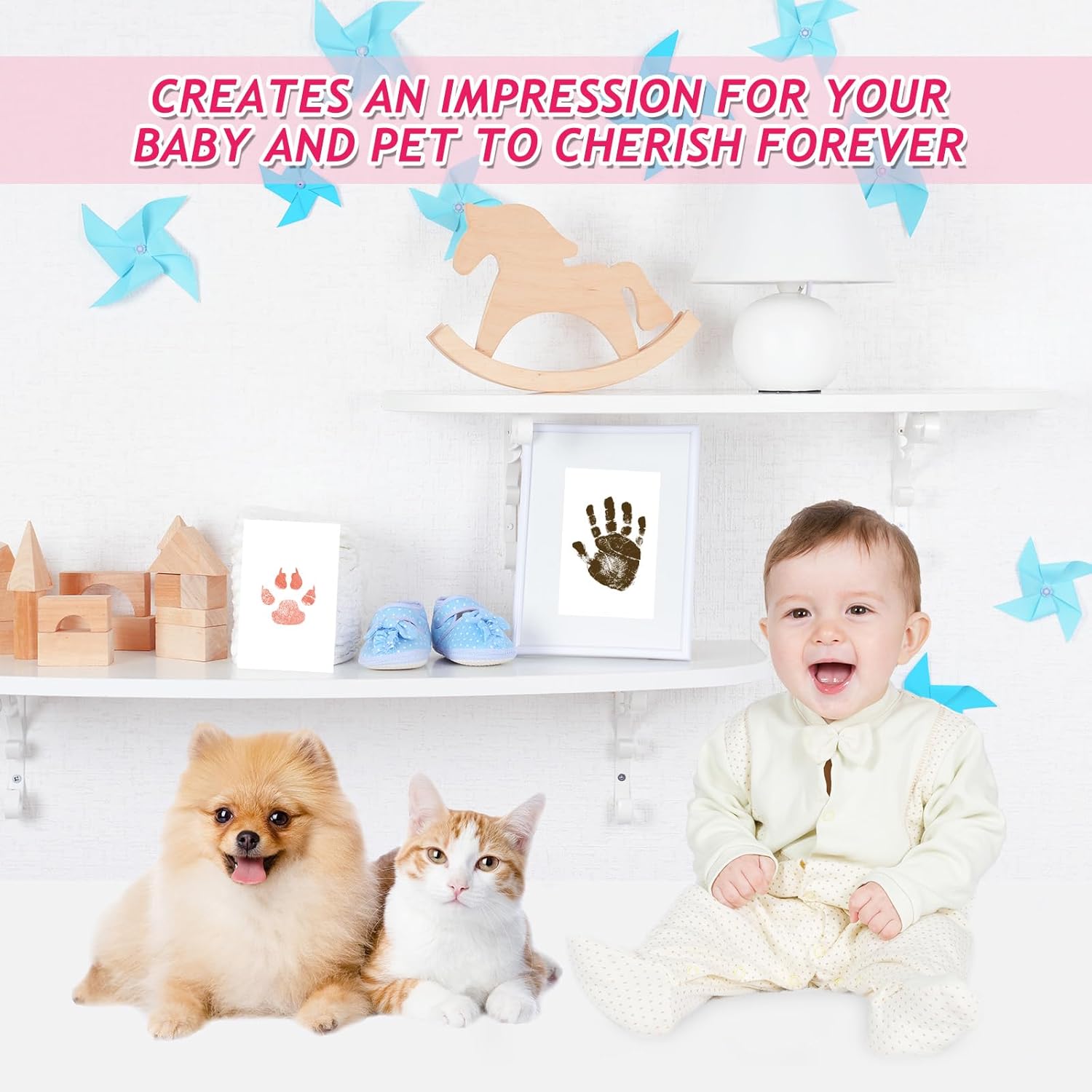 Outus Newborn Handprint and Footprint Kit for Babies and Pets