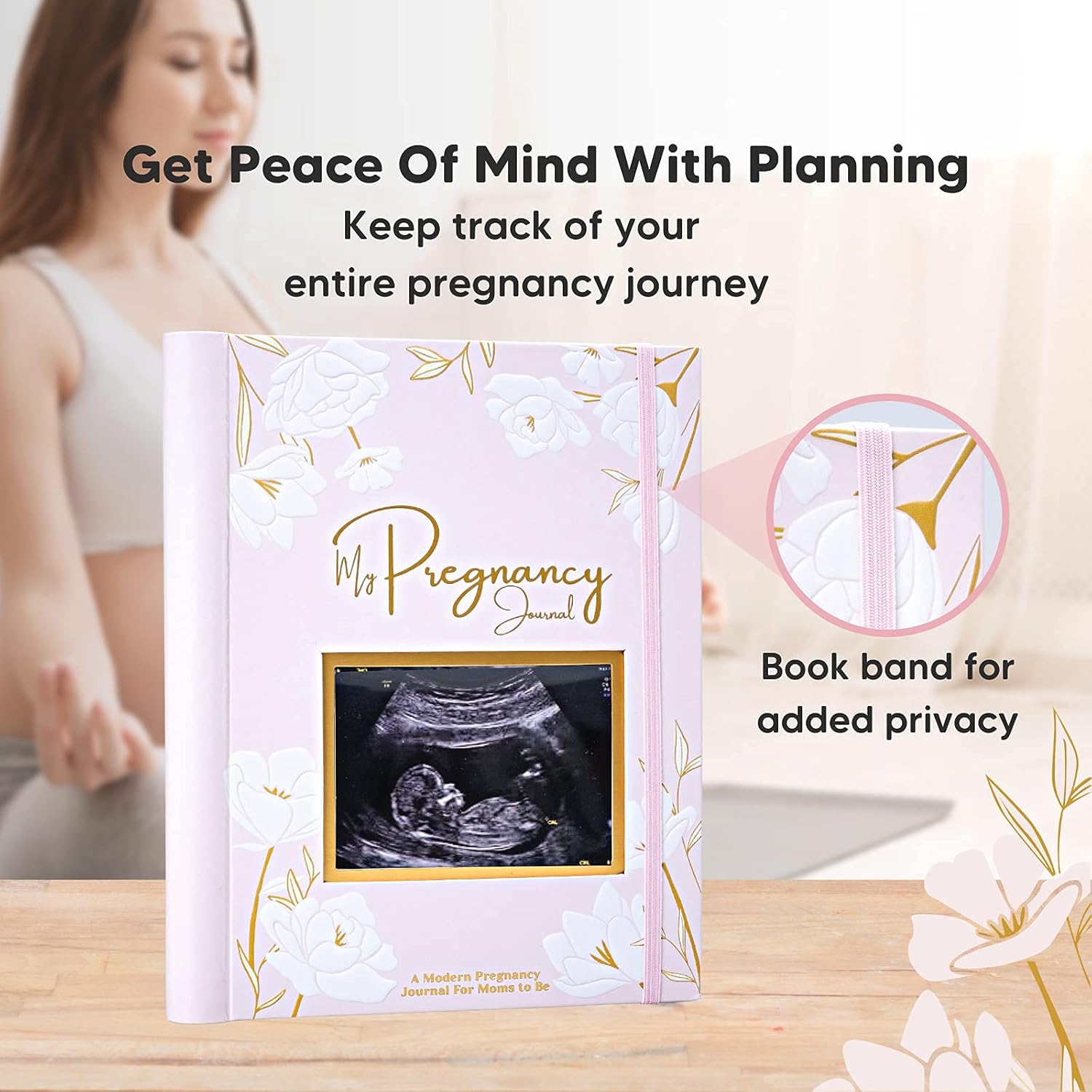 Personalized Baby Handprint Footprint Kit with Pregnancy Journal