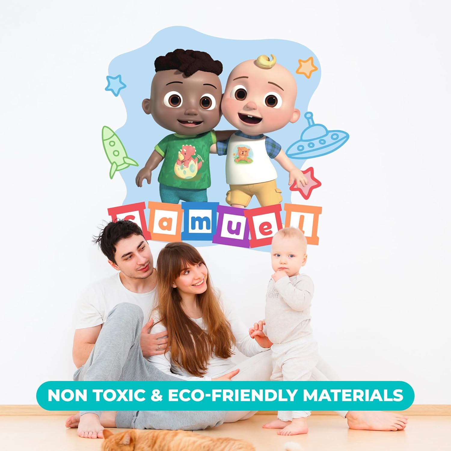 EGD Custom Name Wall Decal for CoComelon Kids