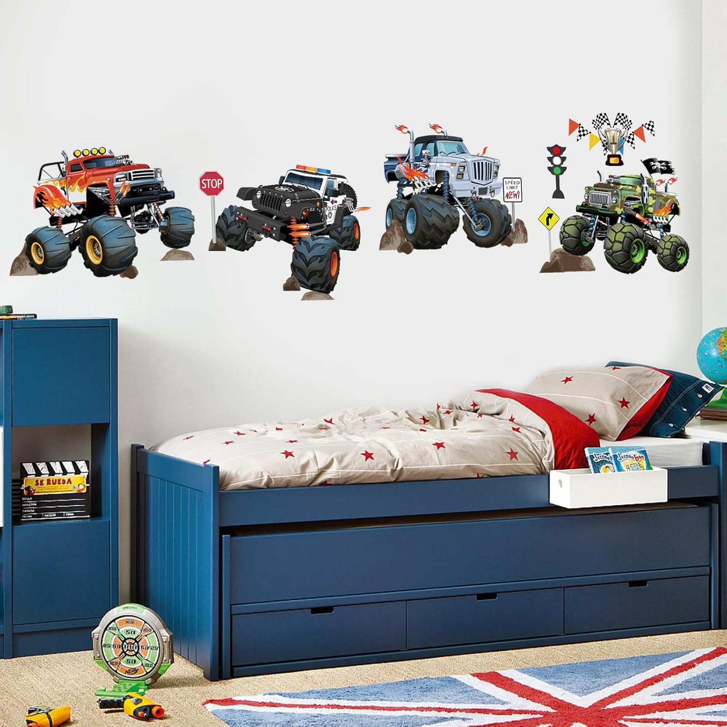 Wondever Racing Car Wall Stickers for Boys Room