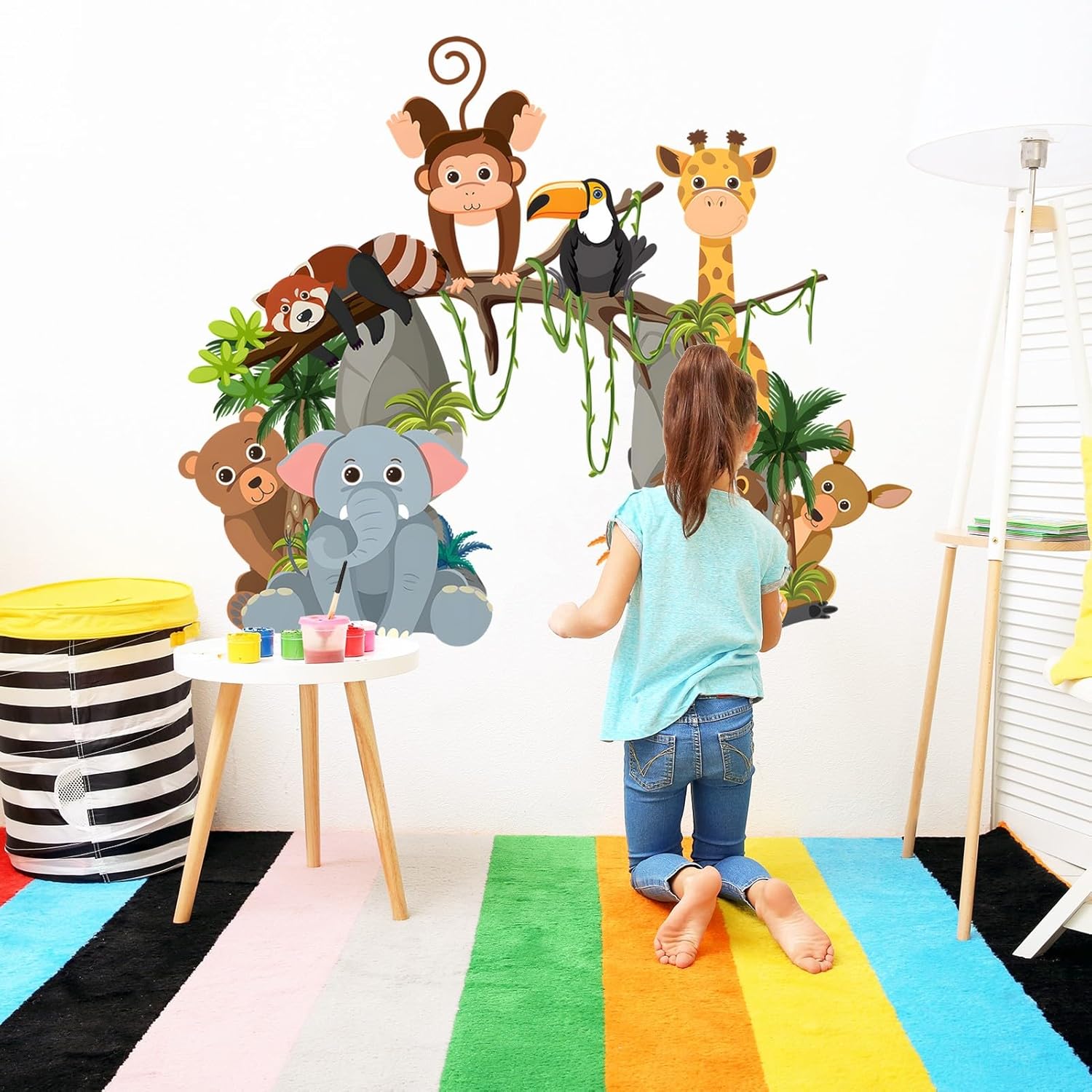 Jungle Animals Wall Decals for Kids Room and Nursery