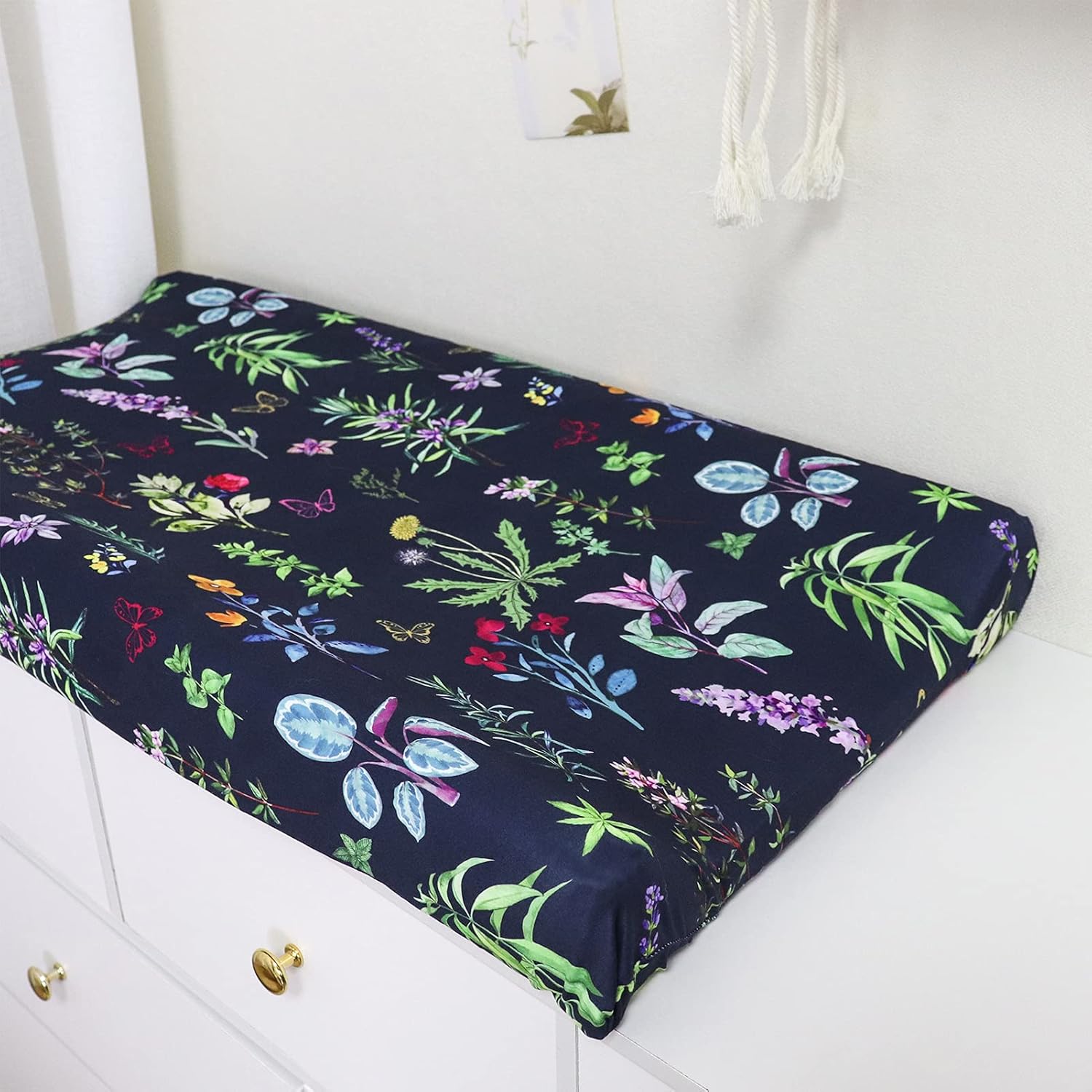 Baby Diaper Changing Pad Cover with Wildflower Design