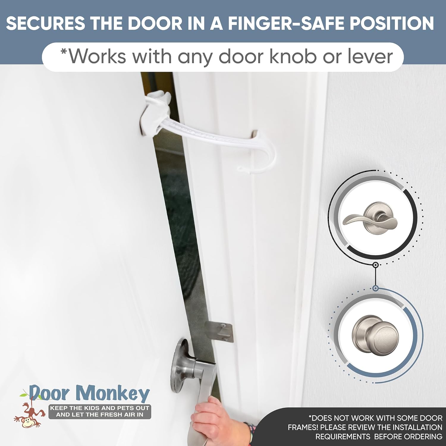 Door Monkey Baby Safety Door Lock with Pinch Guard