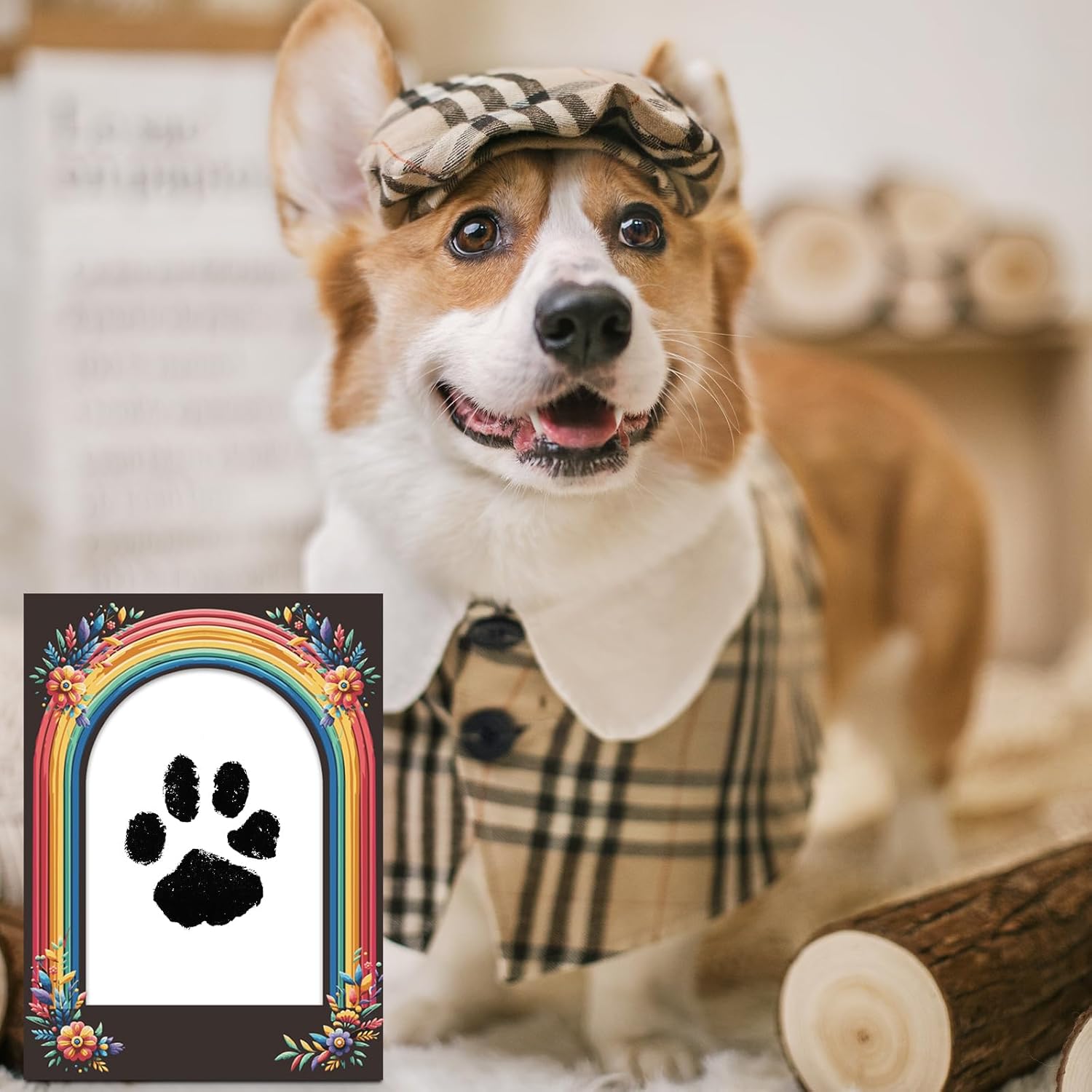 Rainbow Bridge Pet Footprint Kit for Grief Relief