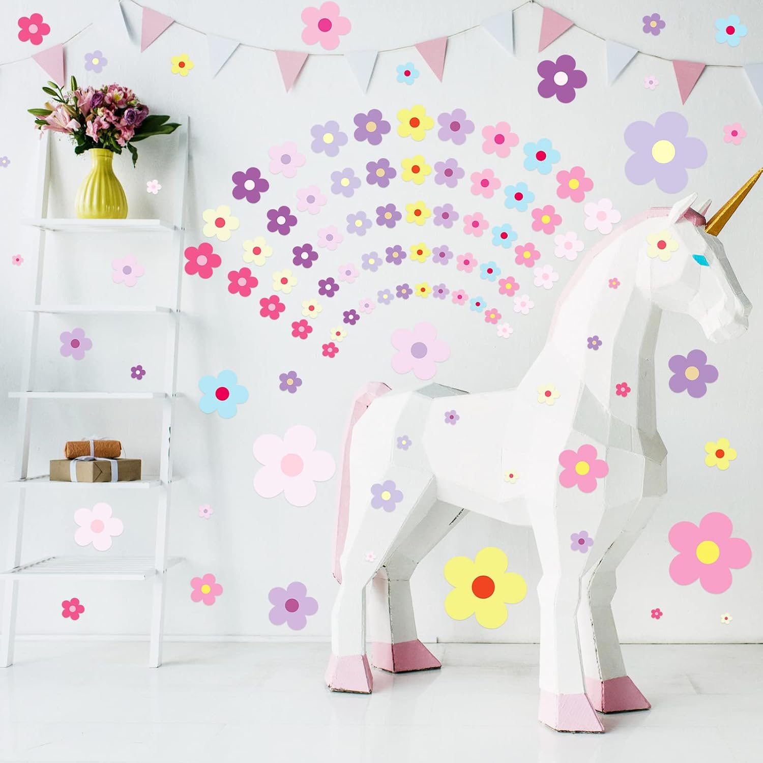 TaoBary 288 Pcs Y2k Cute Flowers Wall Sticker 1