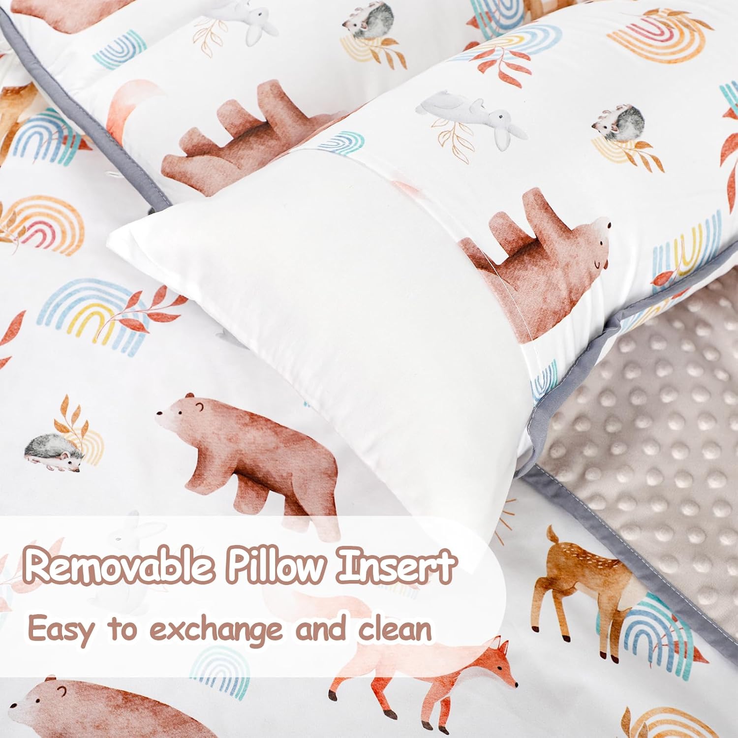 Toddler Nap Mat with Pillow and Blanket Soft Portable Sleep Mat for Kids