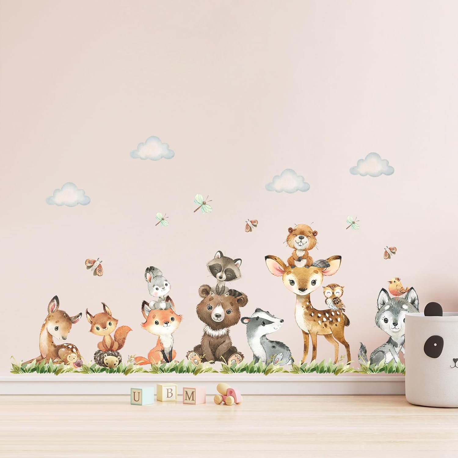 Tanlaby Jungle Animals Wall Stickers for Kids Room Decor