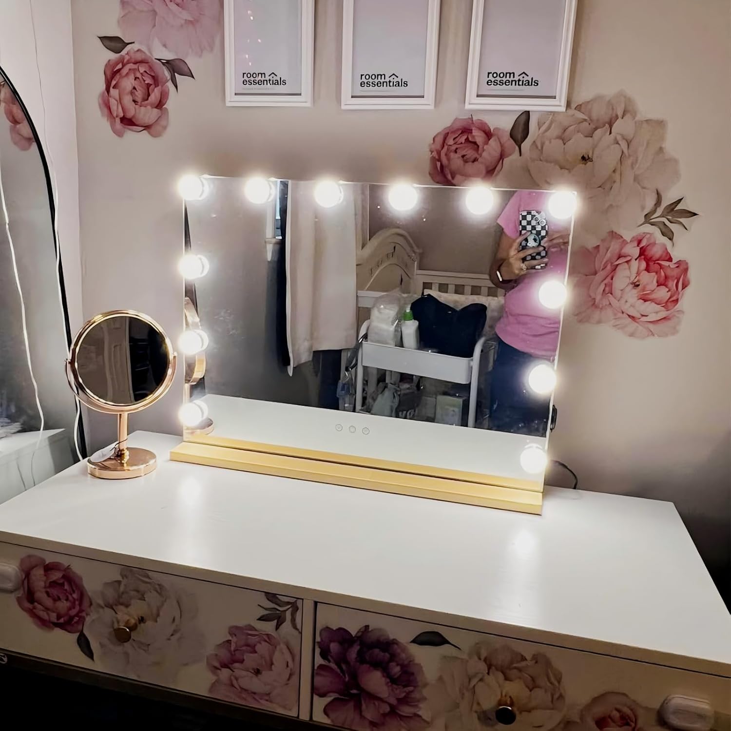 Large Floral Wall Decals 15 Peonies Stickers for Home Decor