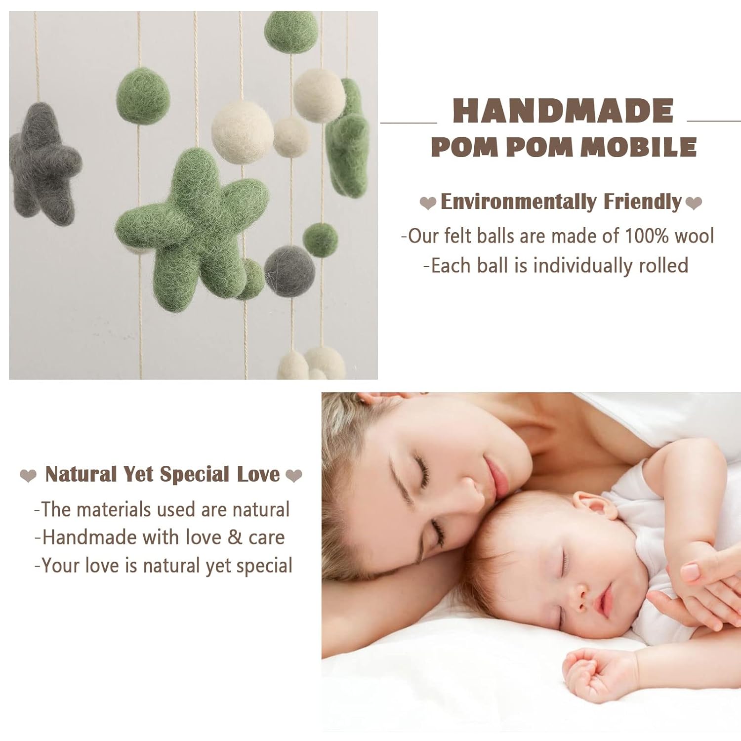 Gender Neutral Baby Mobile with Boho Decor