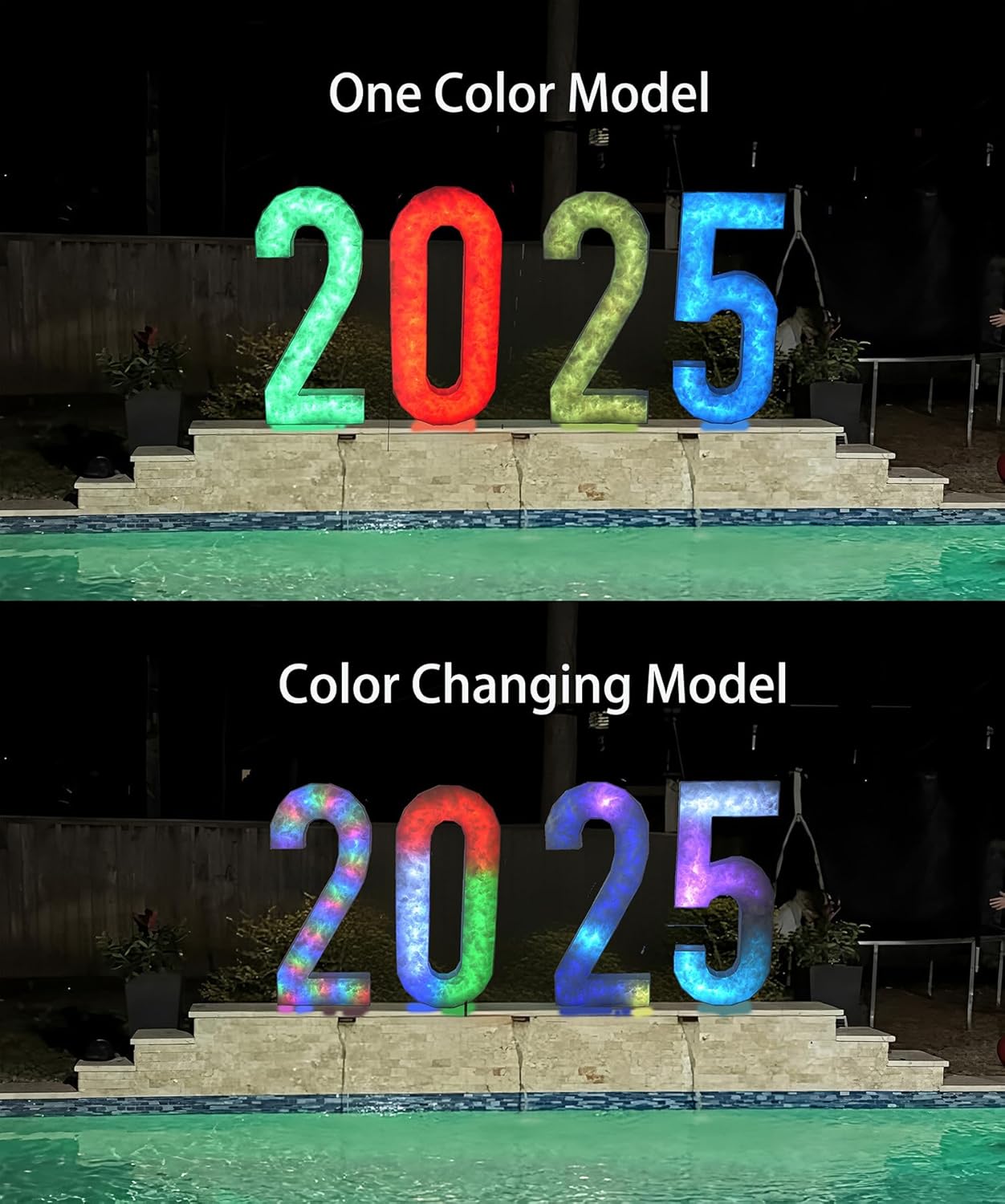 Glucrean Colorful Marquee Number 6 4FT Decor Set