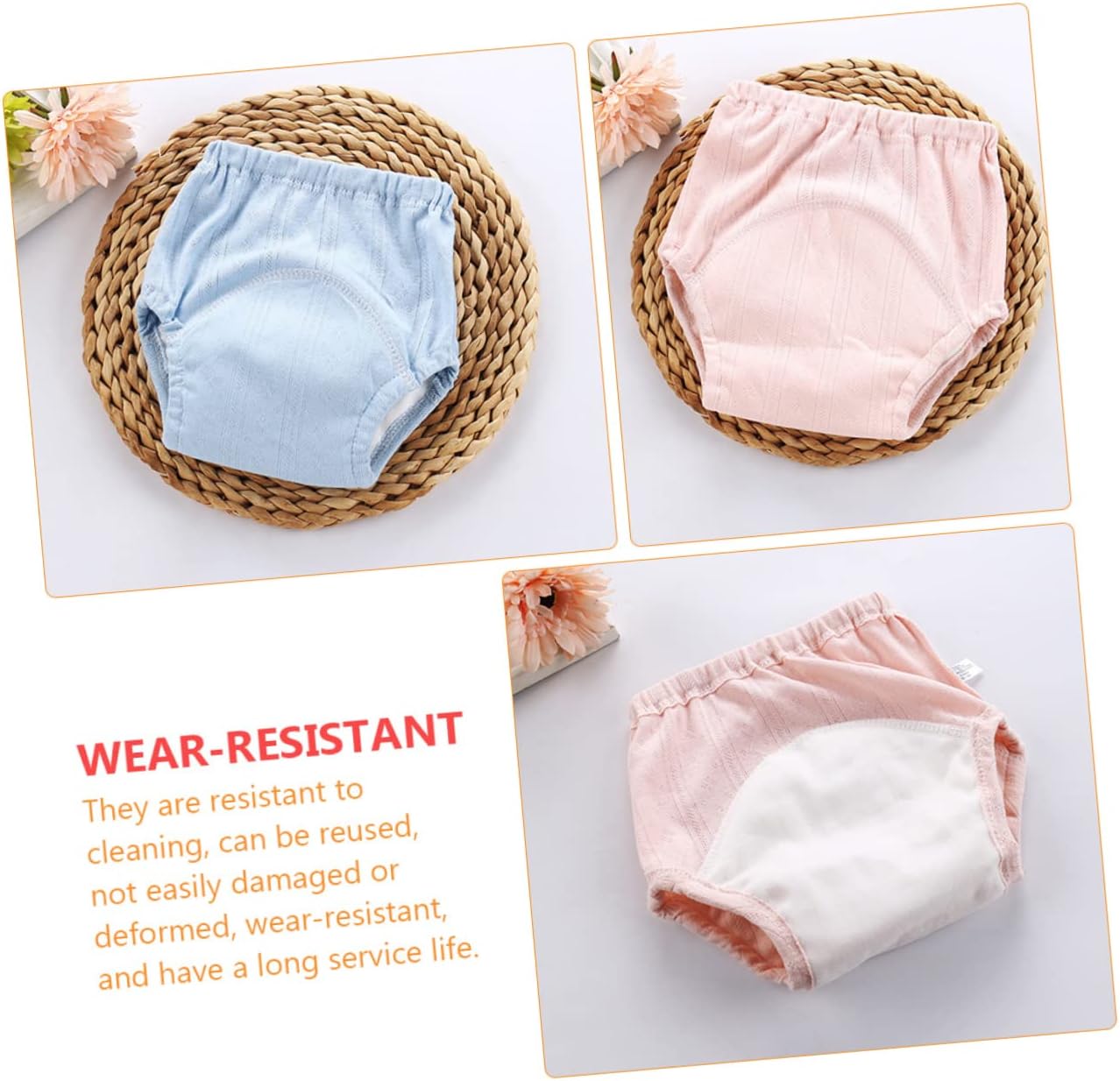 GARVALON Cotton Training Underwear for Infants 2 Pack