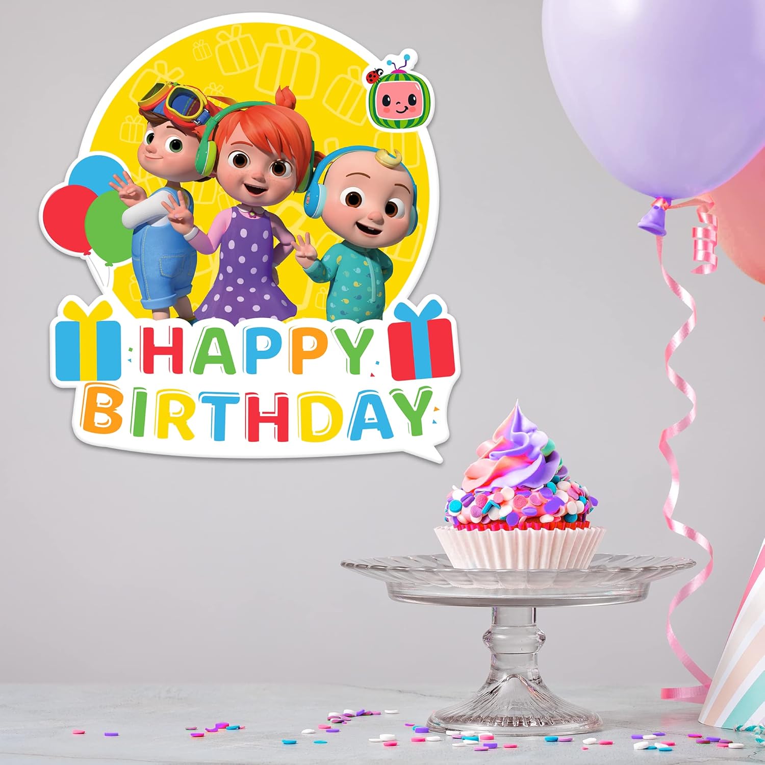 EGD CoComelon JJ and His Brothers Birthday Sign PVC