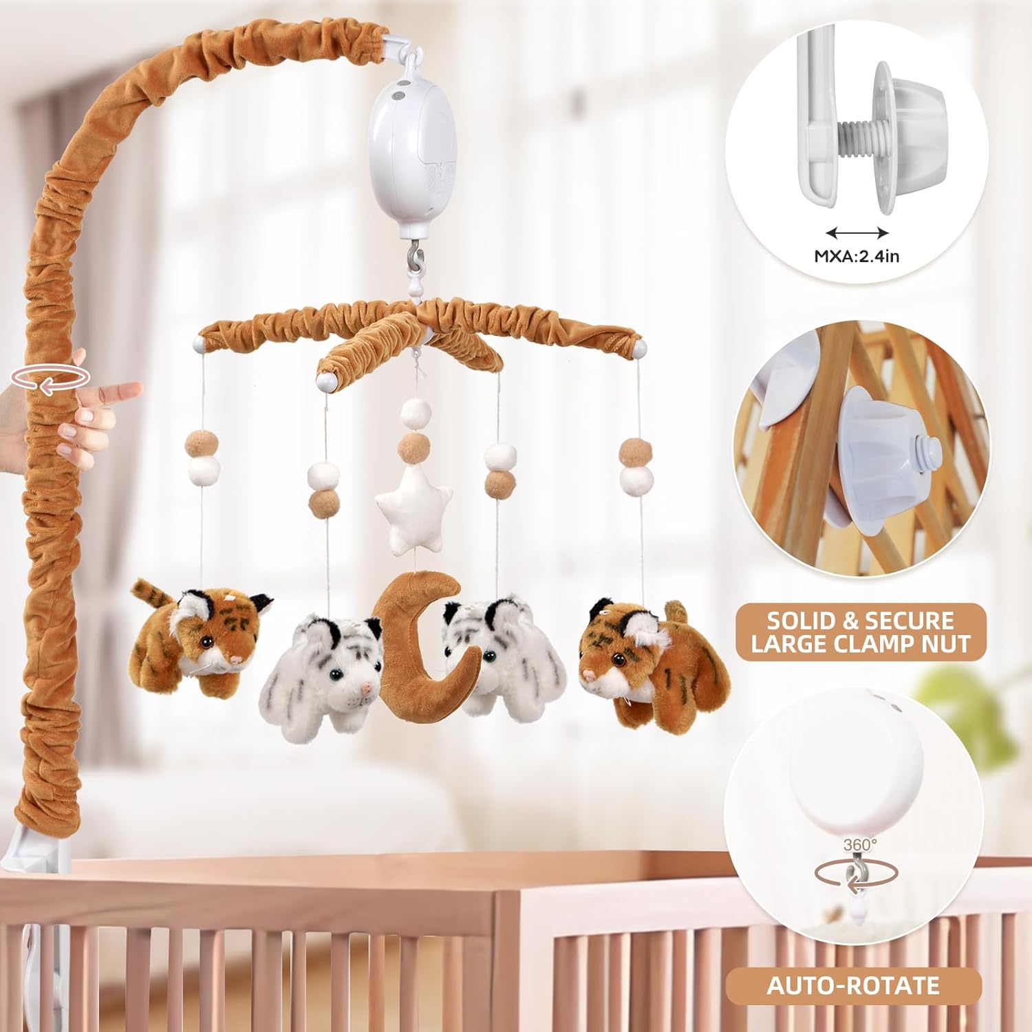 Tiger Crib Mobile for Boys Girls - Baby Mobile Essential Gift