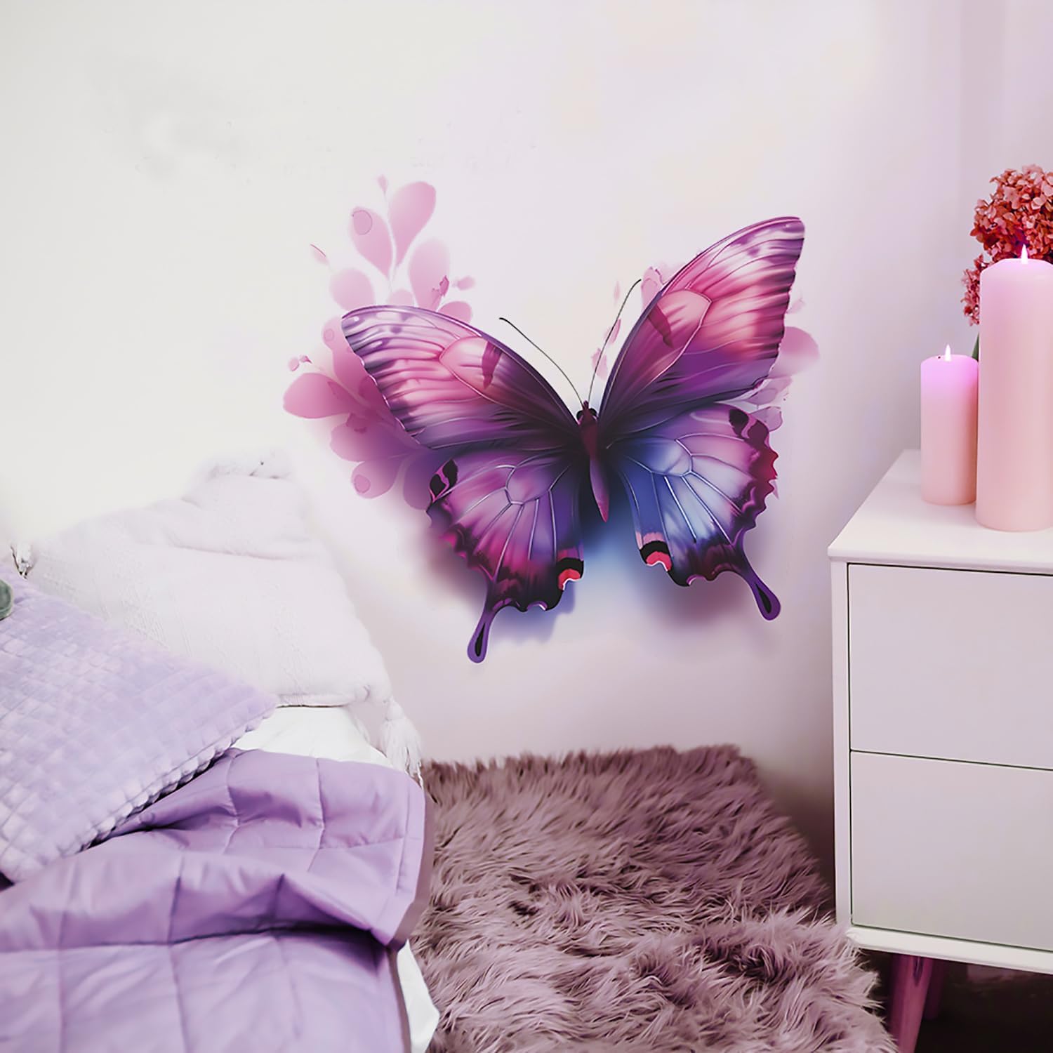 Purple Butterfly Wall Stickers Removable Vinyl Decals