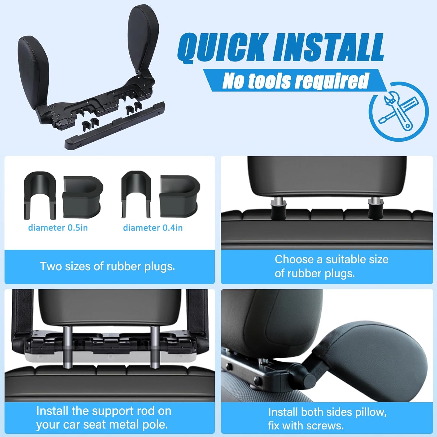 Car Headrest Pillow for Kids Adults Elders