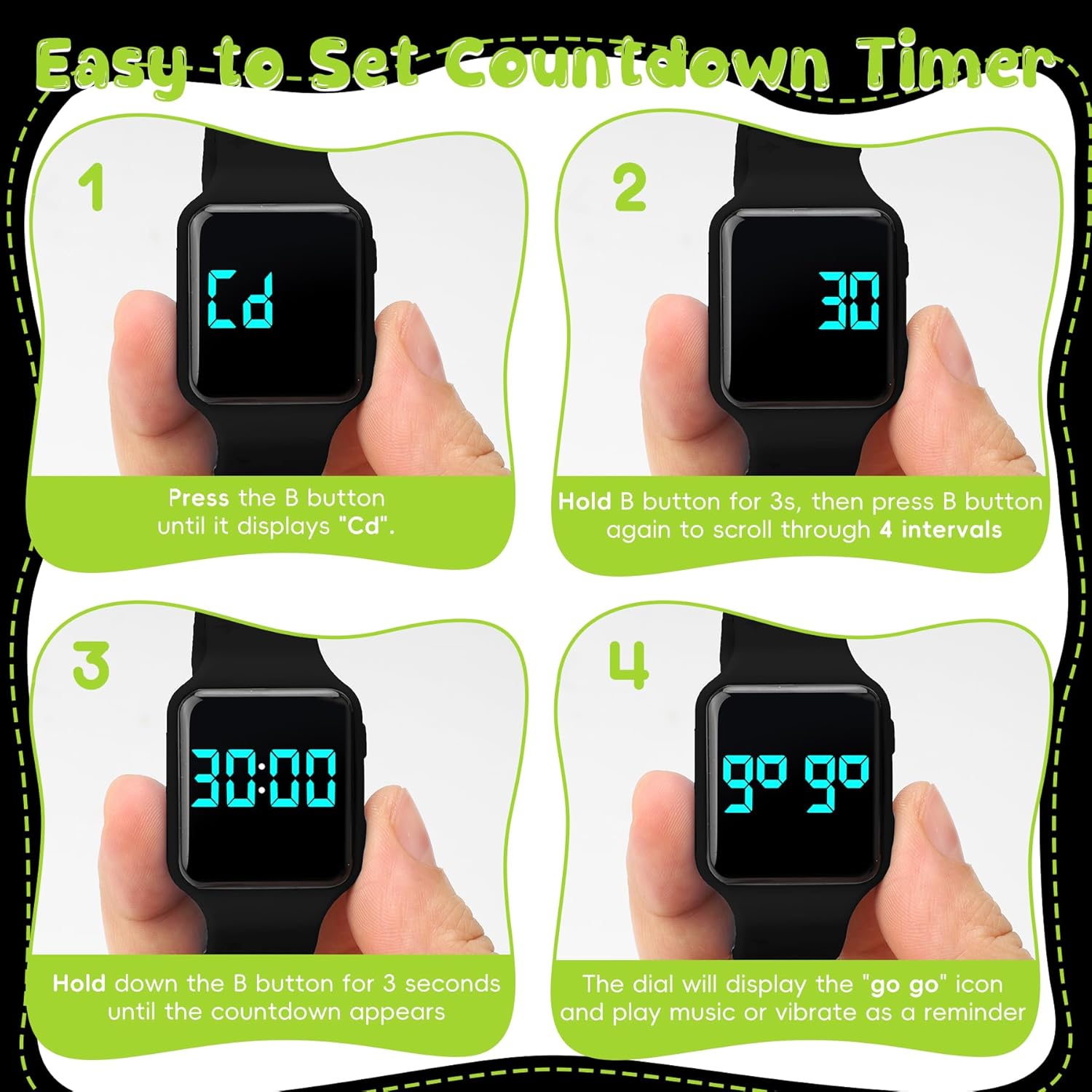 NN BEN NEVIS Potty Training Watch with Countdown and Alarm