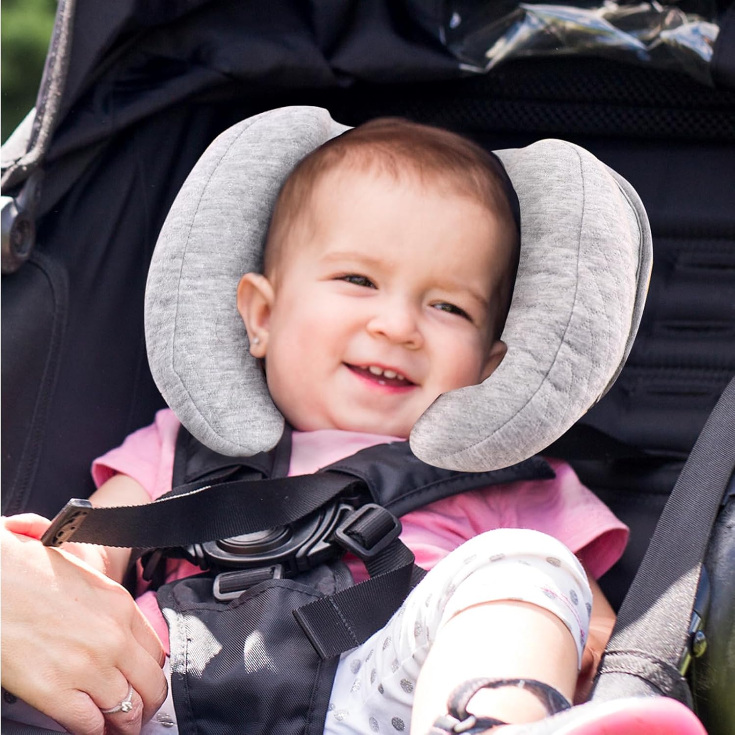 KAKIBLIN 2 in 1 Baby Head Pillow with Adjustable Width