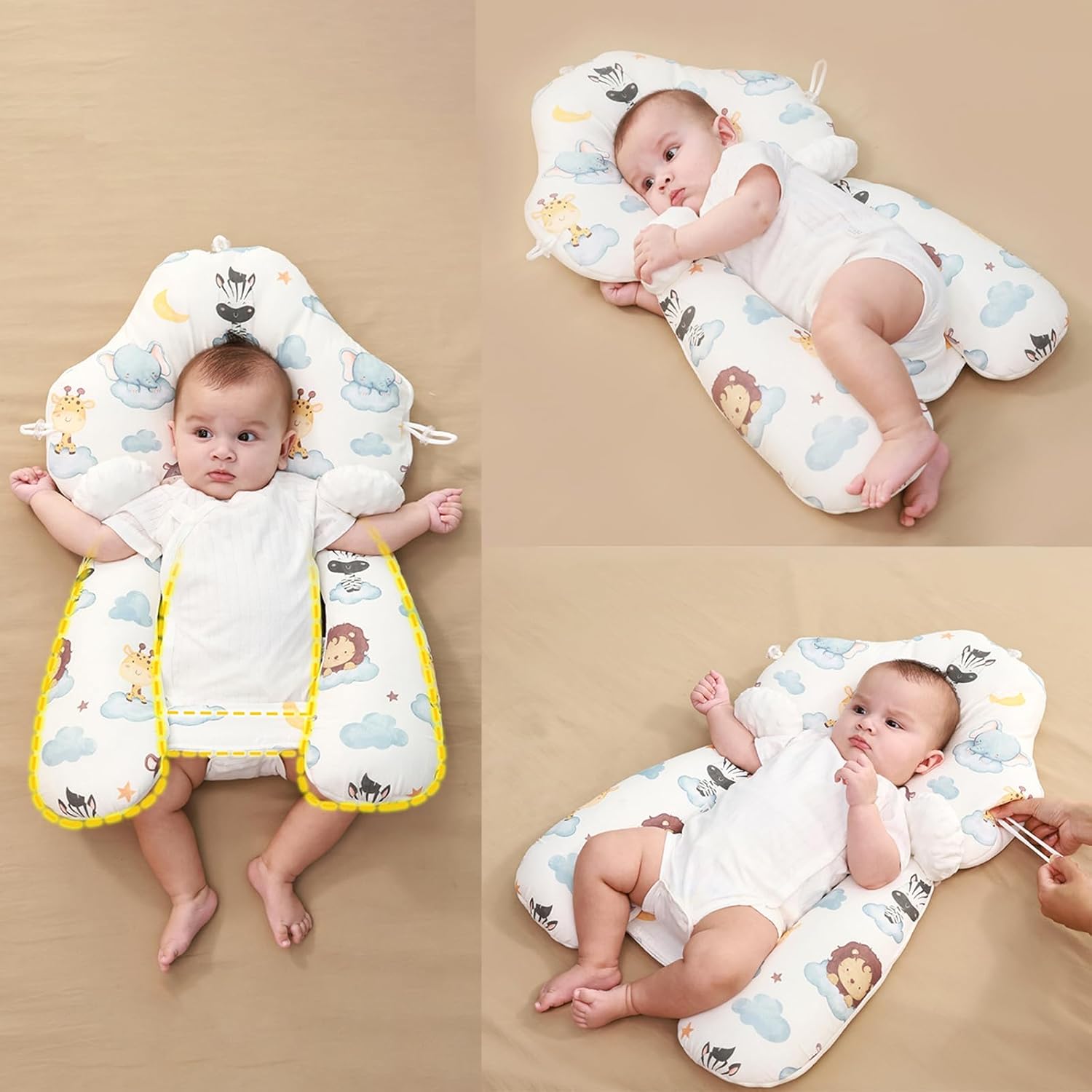 Adjustable Wedge Pillow for Newborns Travel-Friendly