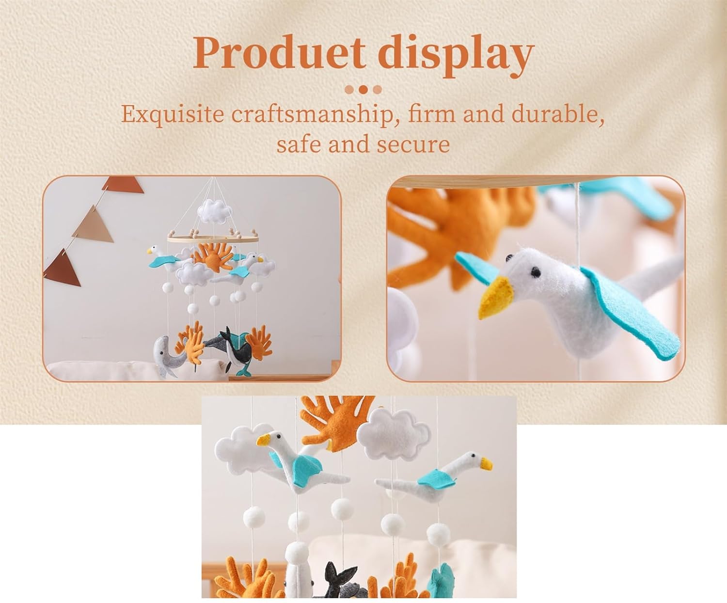 Sky and Ocean Baby Crib Mobile for Boys and Girls