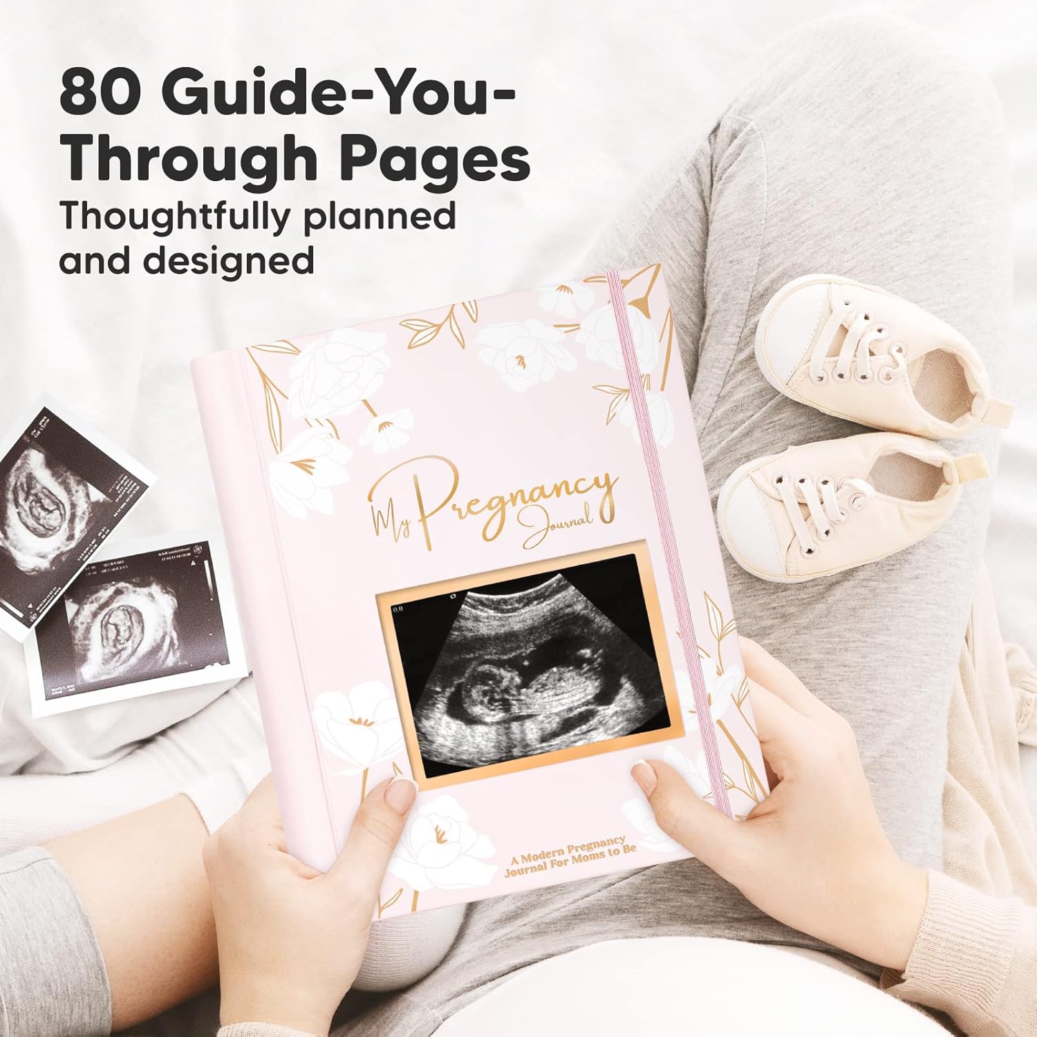 KeaBabies 4 Pack Inkless Hand and Footprint Kit Pregnancy Journal Book for Mom to Be Gift