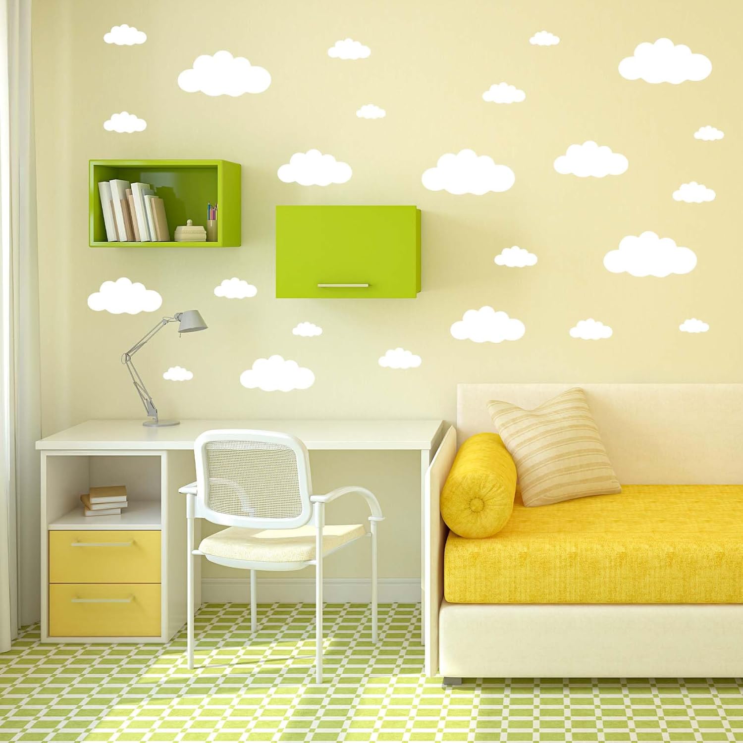 Big Clouds Wall Decals Removable DIY Vinyl Sticker Decor