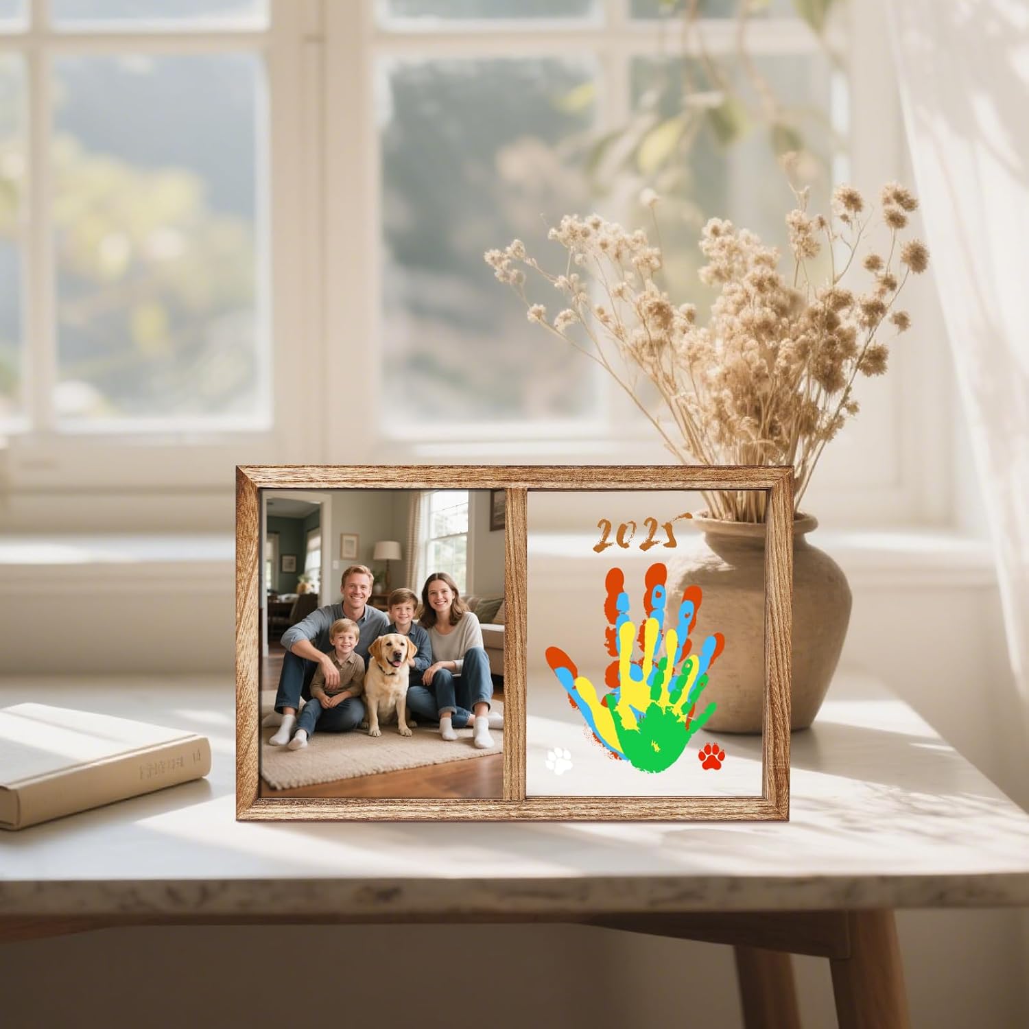 Lurgno Family Handprint Kit DIY Baby Hand and Footprint Frame