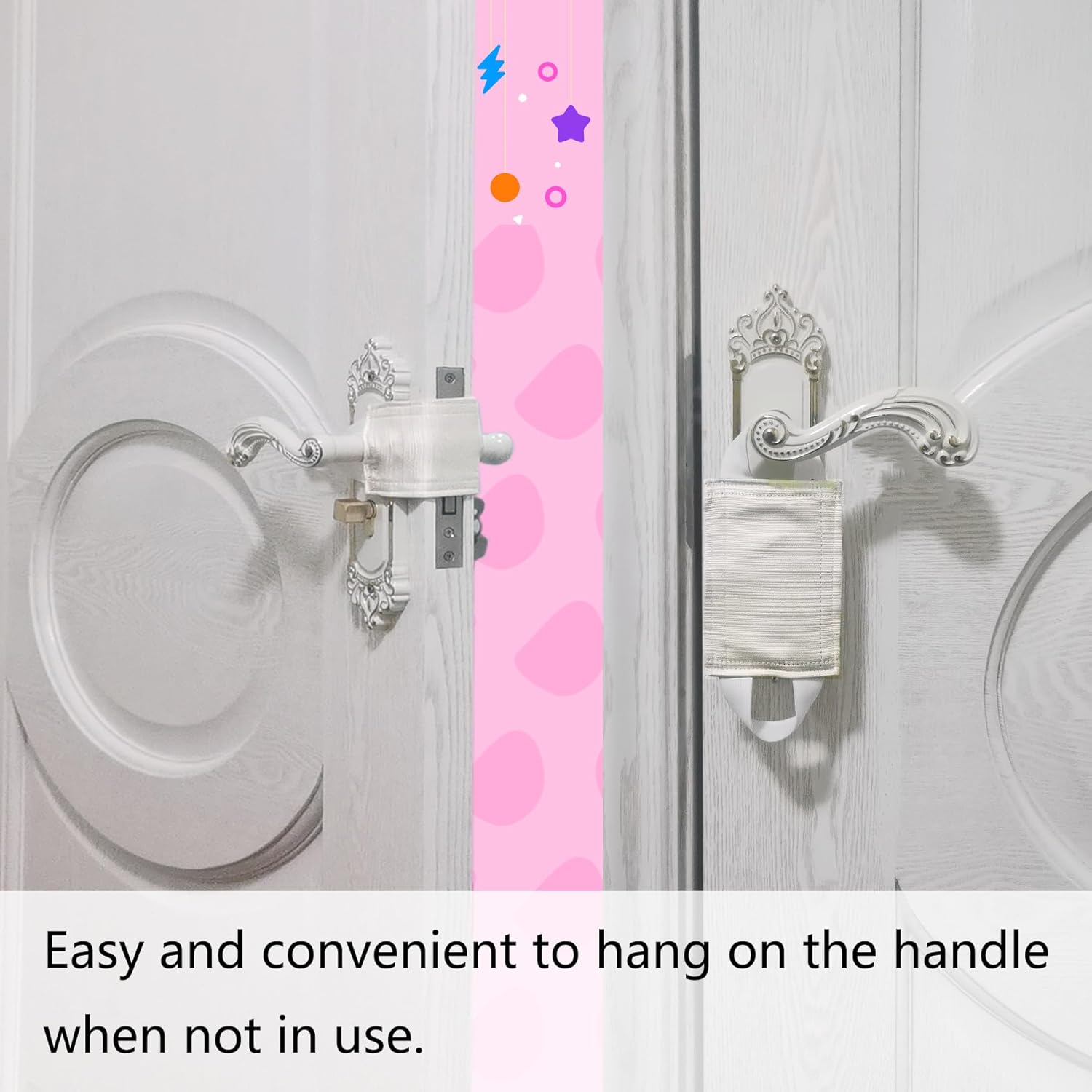 Door Silencer Cushion for Baby Quiet Close Pad 3 Pack Beige 41 x 31 Inches