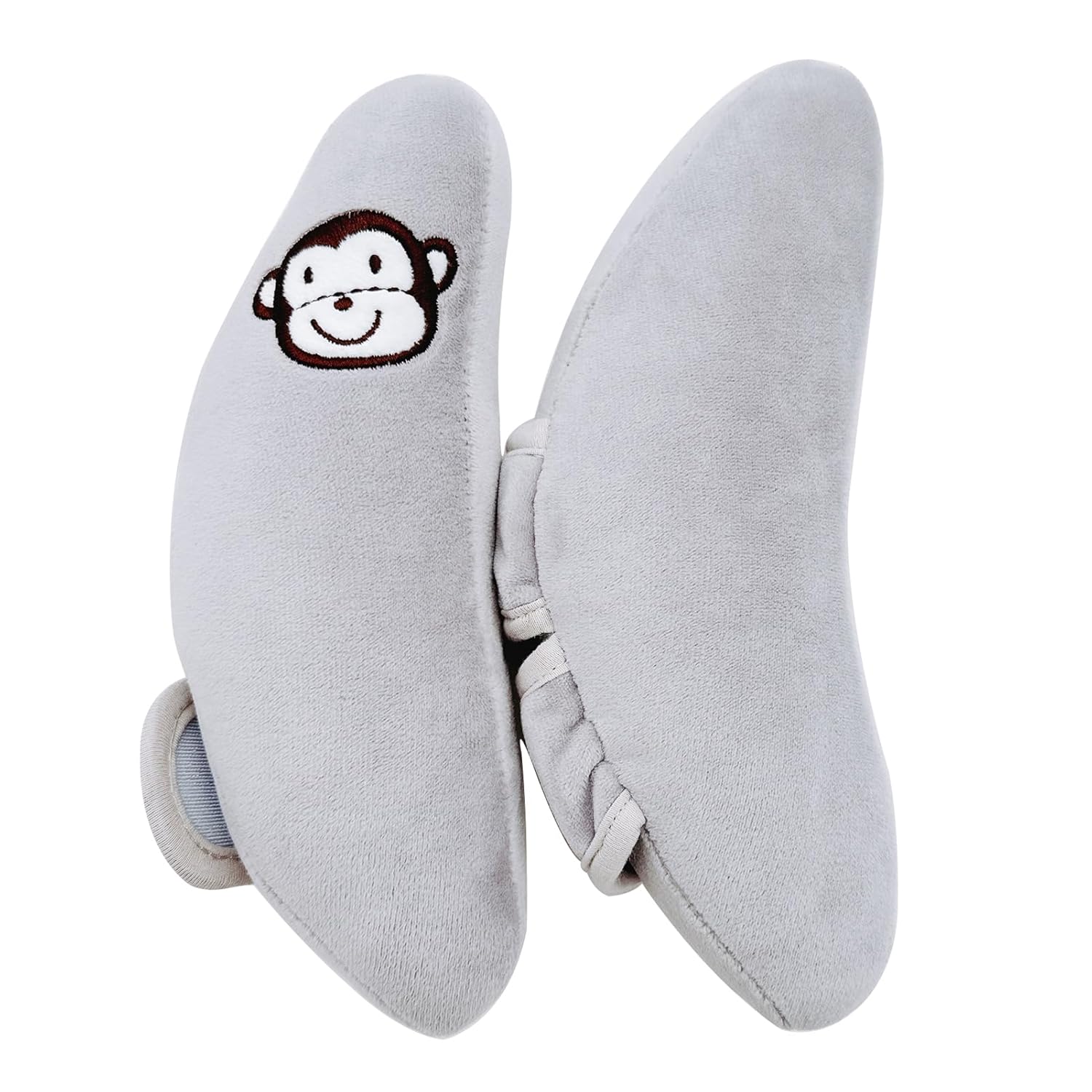 Adjustable Baby Head Support Pillow for Car Seat and Stroller Grey