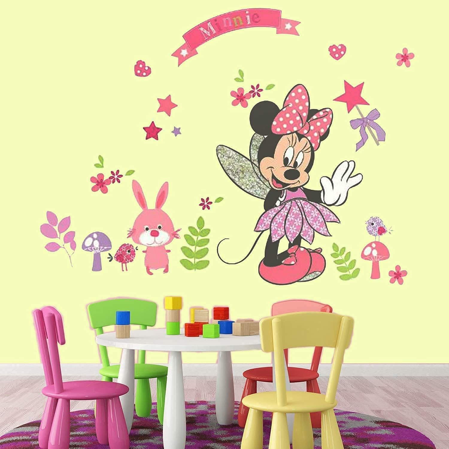 Minnie Pink Wall Decals for Kids Room