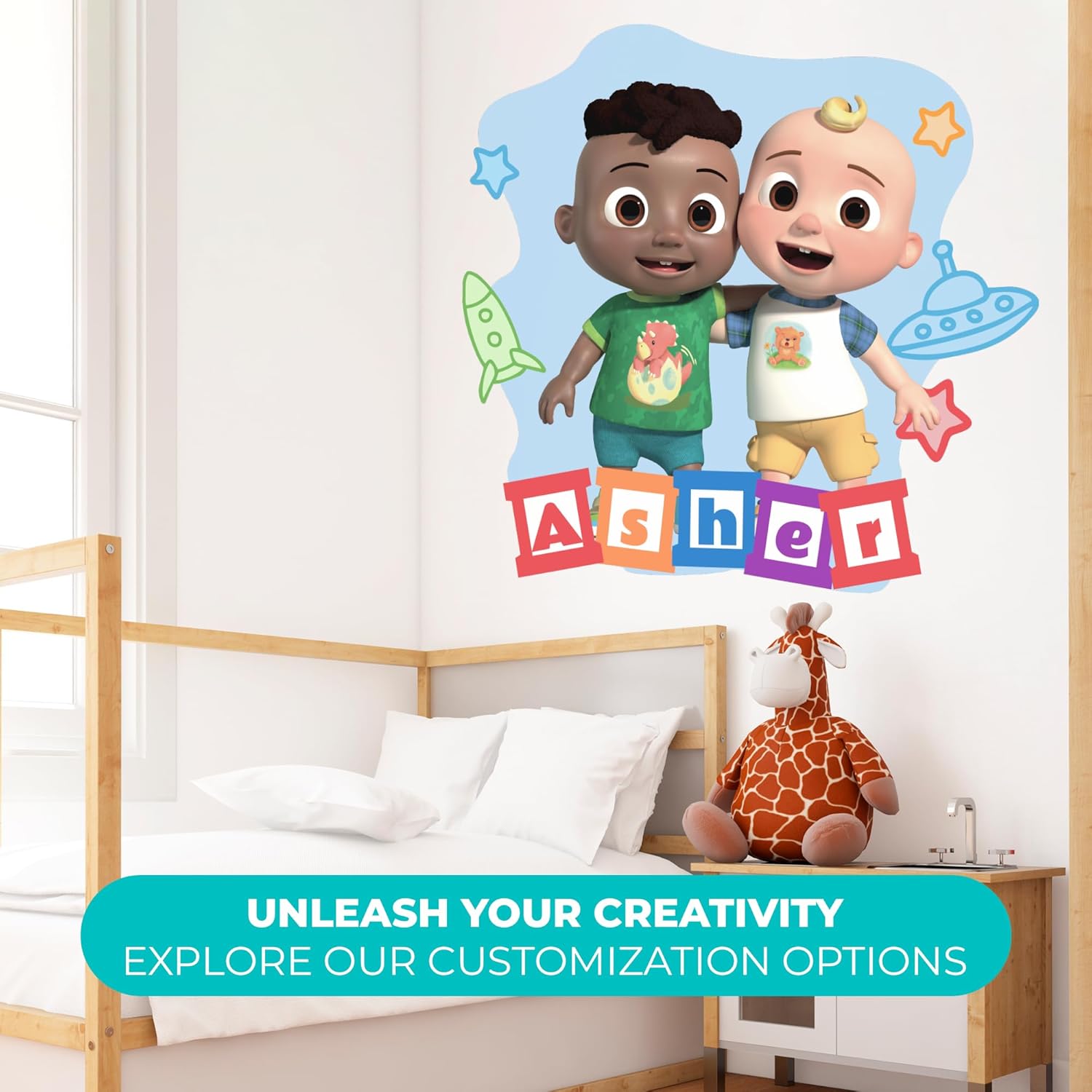 EGD Custom Name Wall Decal for CoComelon Kids
