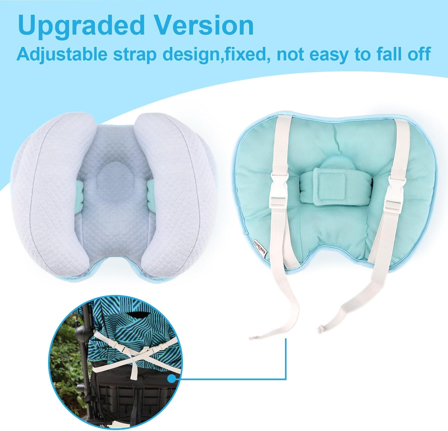 KAKIBLIN 2 in 1 Baby Head Pillow with Adjustable Width for Travel