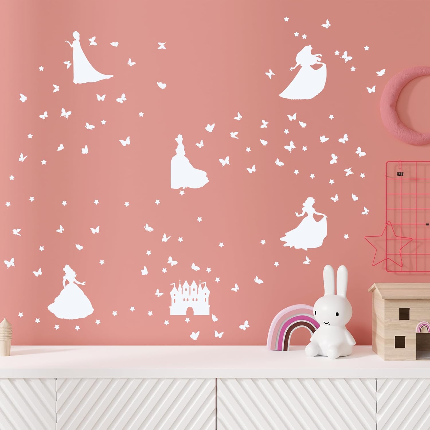 Glow in The Dark Princess Castle Wall Sticker Set