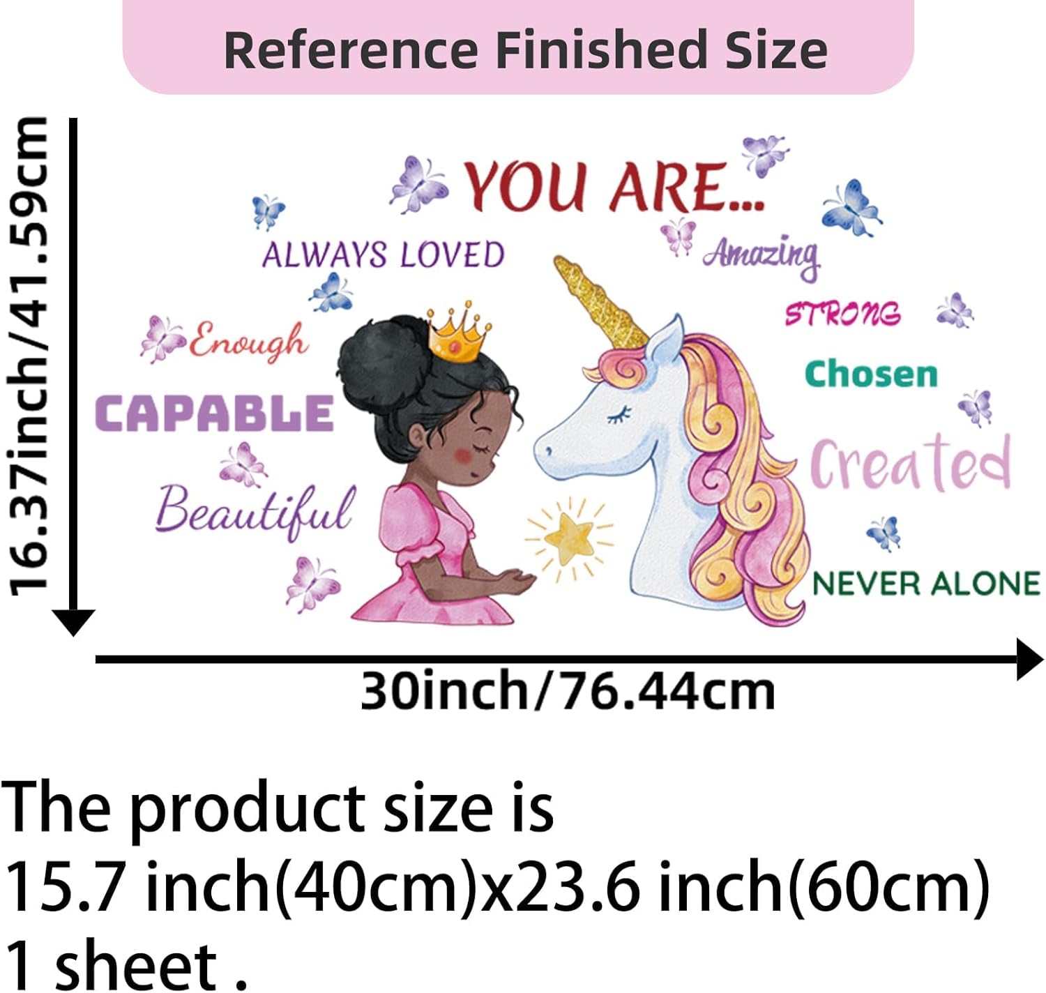Unicorn Wall Decals for Girls Room Decor