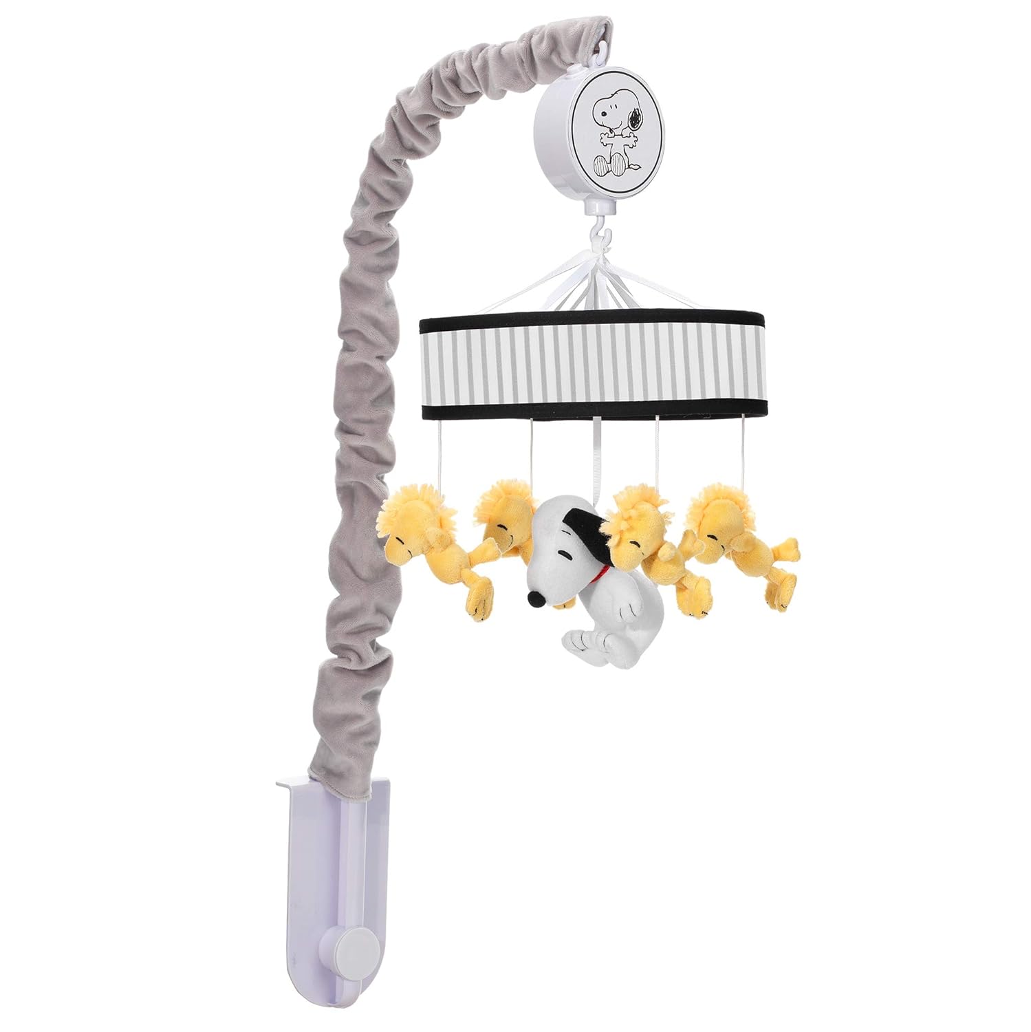 Lambs Ivy Classic Snoopy Musical Mobile Soother Toy - Black Yellow