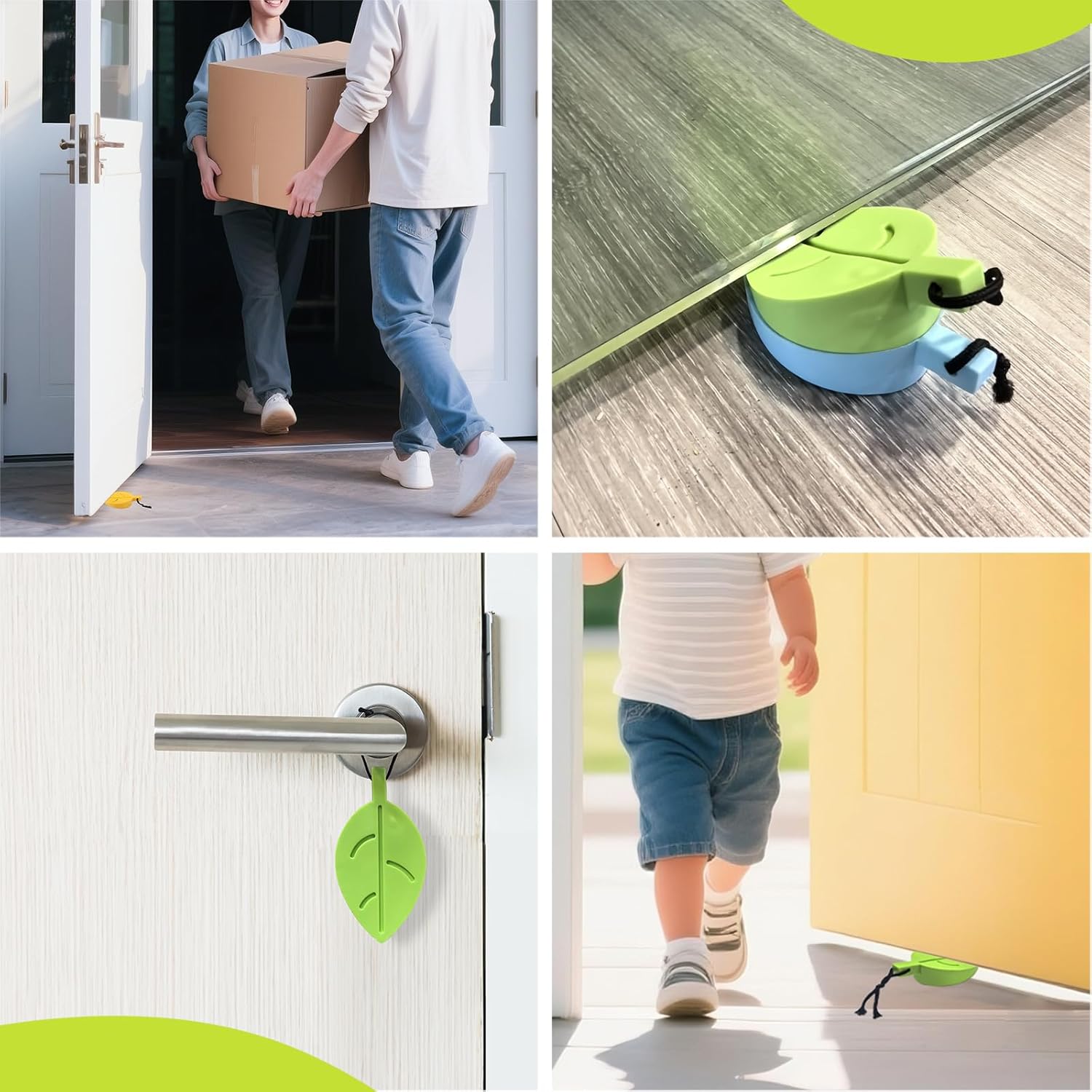 HNYYZL 4Pcs Silicone Door Stopper with Finger Protection