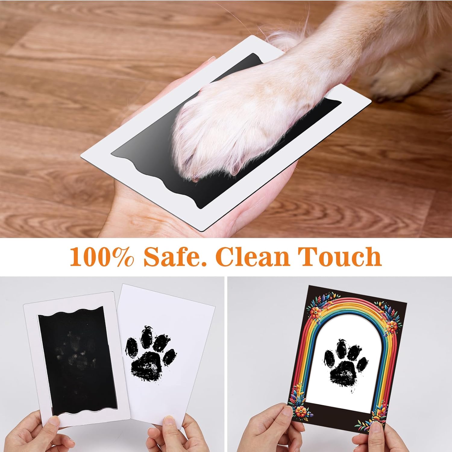 Rainbow Bridge Pet Footprint Kit for Grief Relief