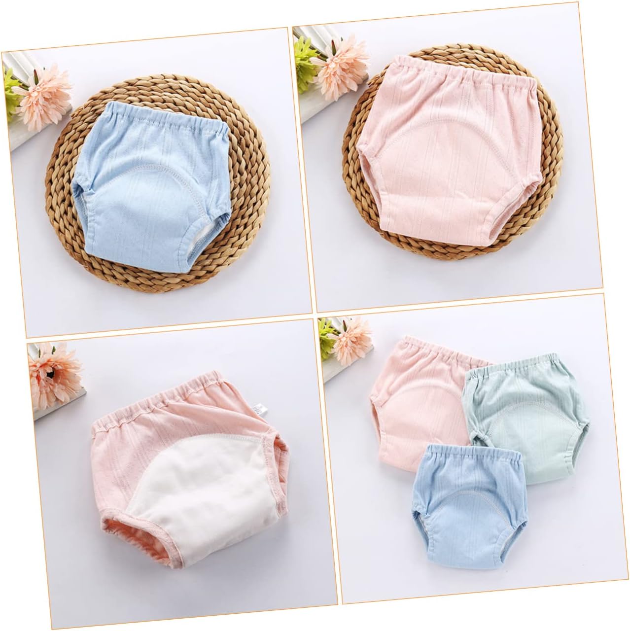 GARVALON Cotton Training Underwear for Infants 2 Pack
