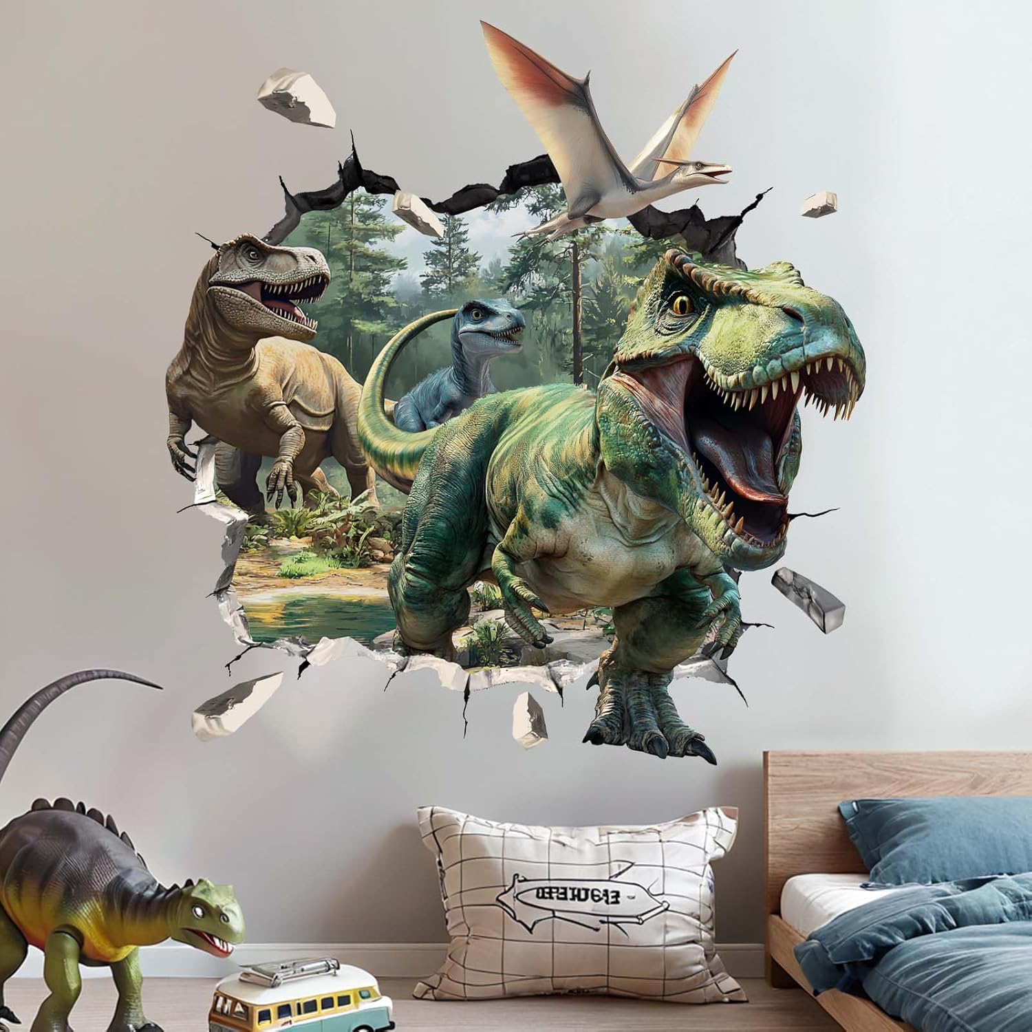 3D Dinosaur Wall Stickers for Kids Room Decor