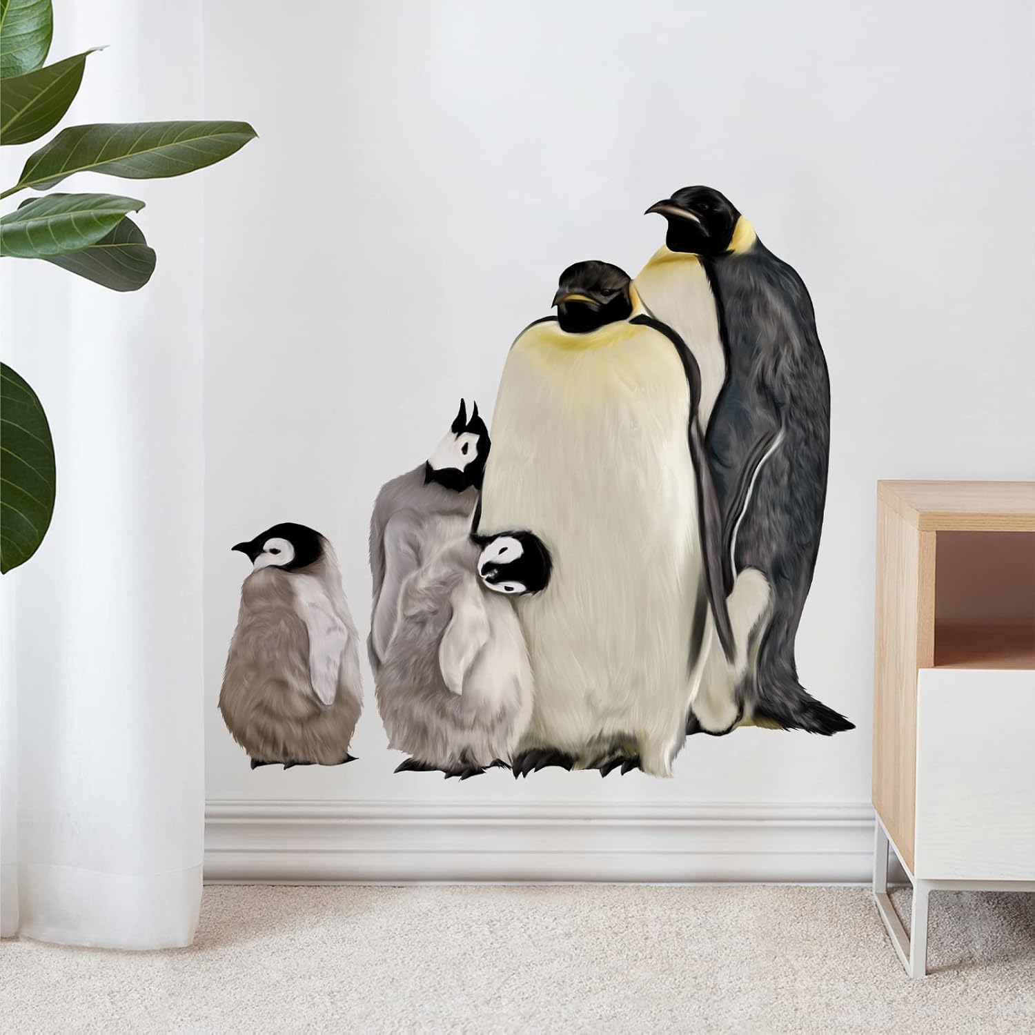 Penguin Family Wall Decal for Kids Baby Nursery Decor