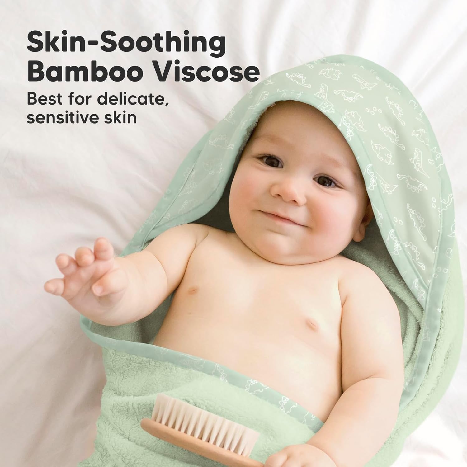 KeaBabies Organic Baby Washcloths and Hooded Towel Set