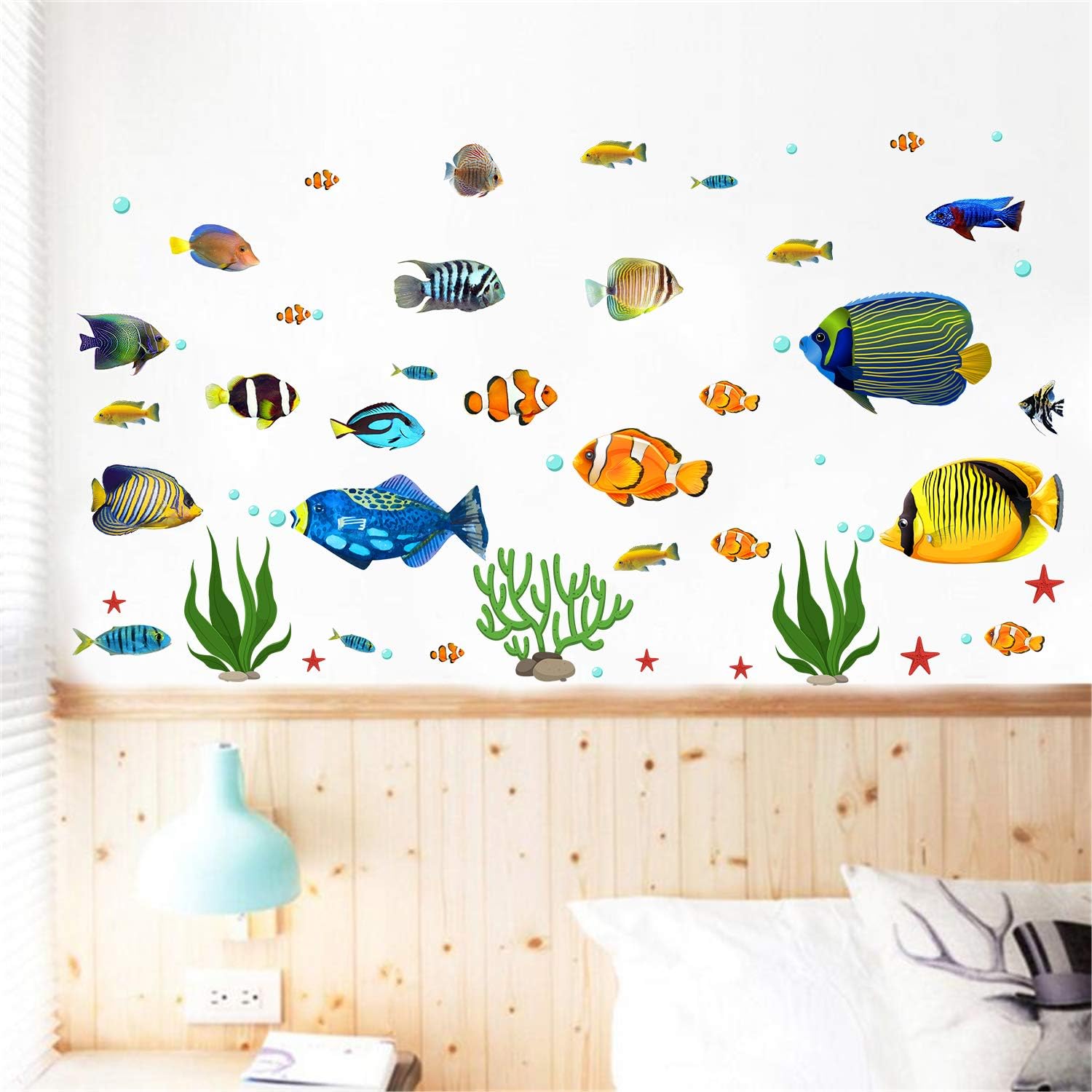 Under The Sea Fish Wall Stickers Decorative Decals for Kids Room