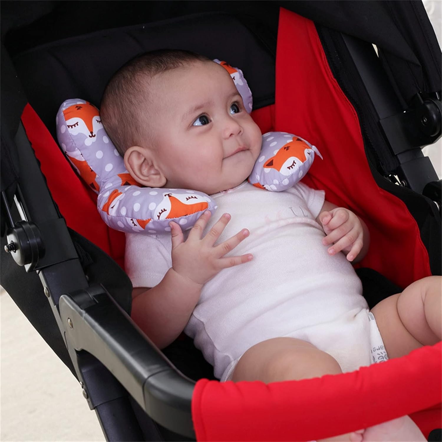 Lurryly Baby Head and Neck Pillow for Car Seats and Strollers