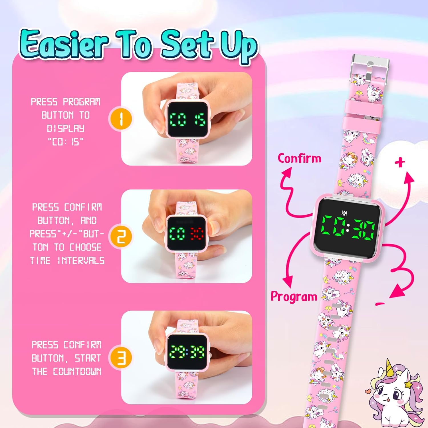 Potty Training Watch for Toddler Girls Unicorn