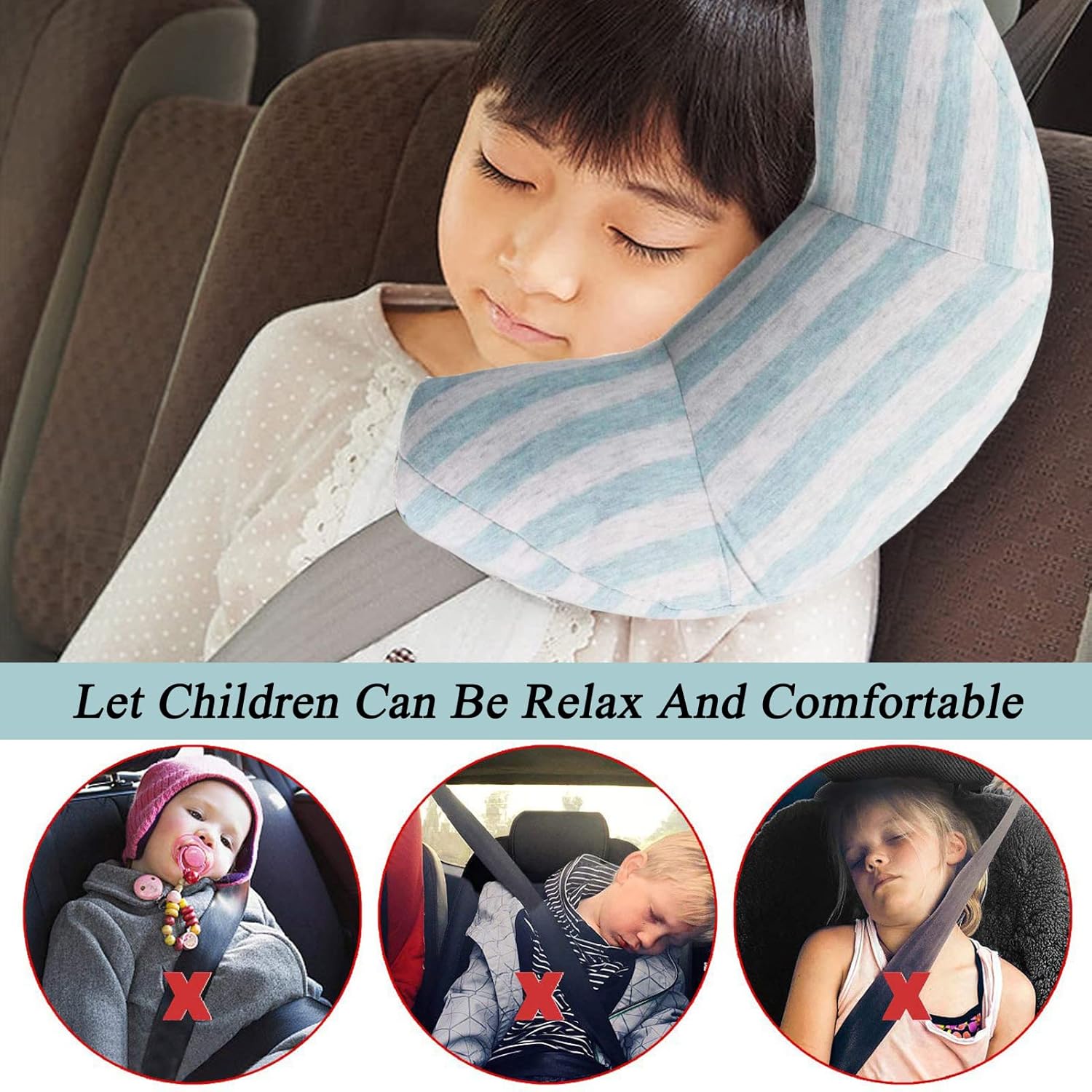 WenMei Car Seat Travel Pillow for Kids and Adults