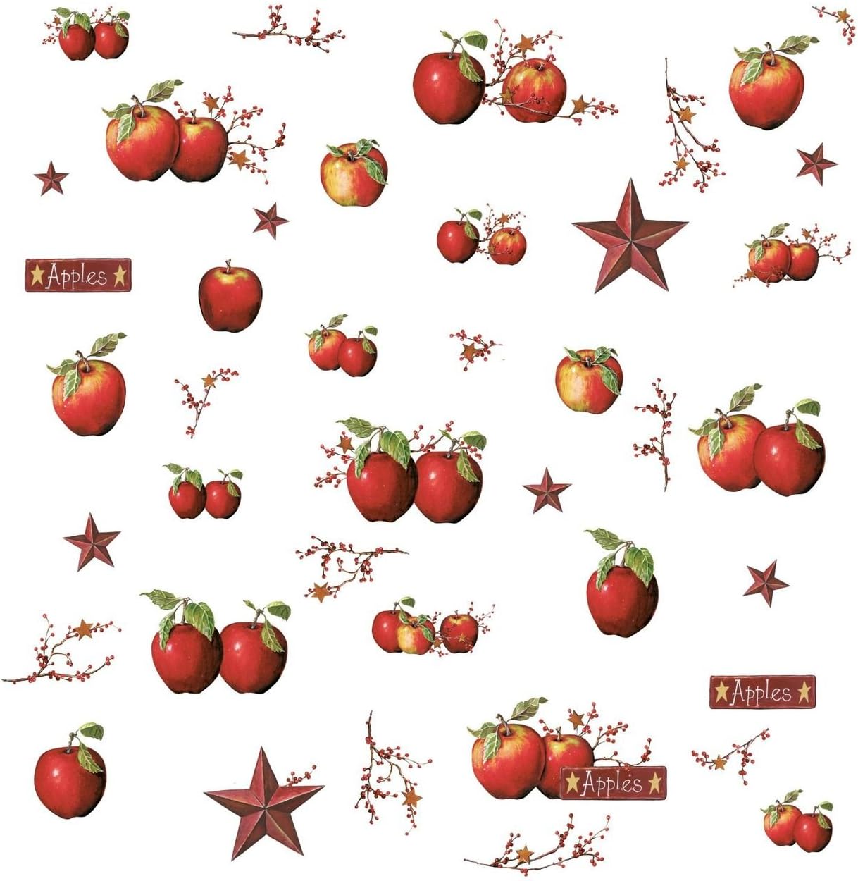 RoomMates RMK1570SCS Rustic Country Apples Peel and Stick Wall Decals 1